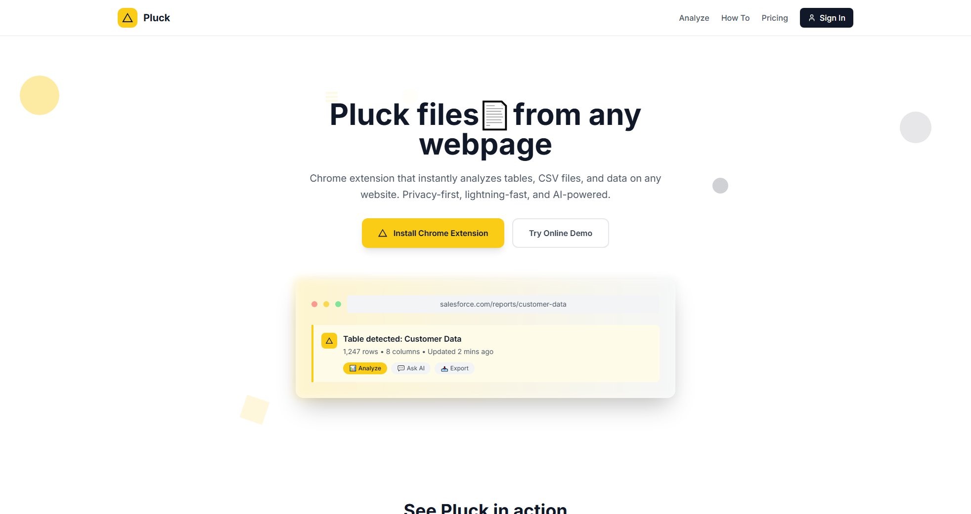 Pluck Screenshot