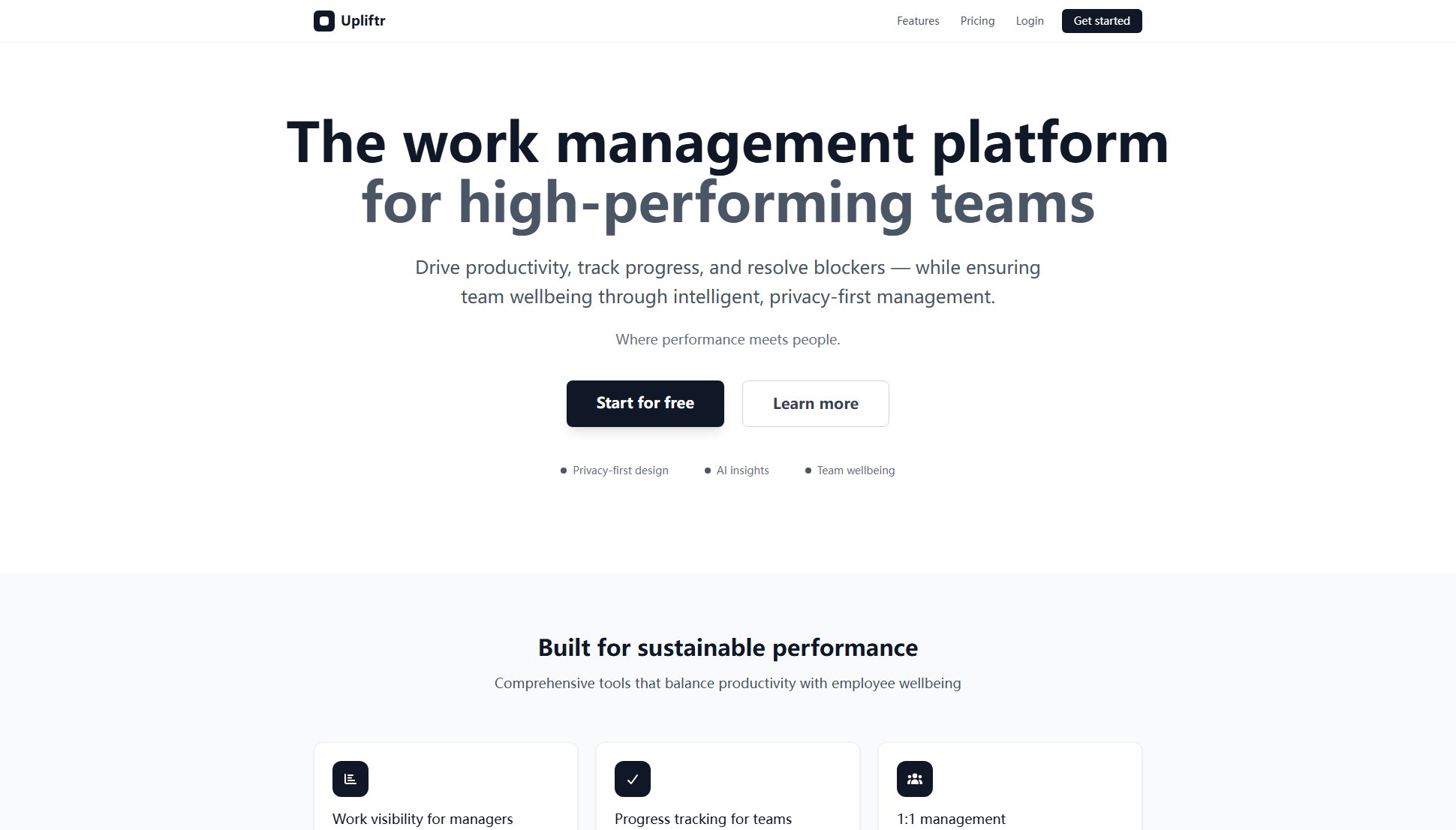 Upliftr Screenshot