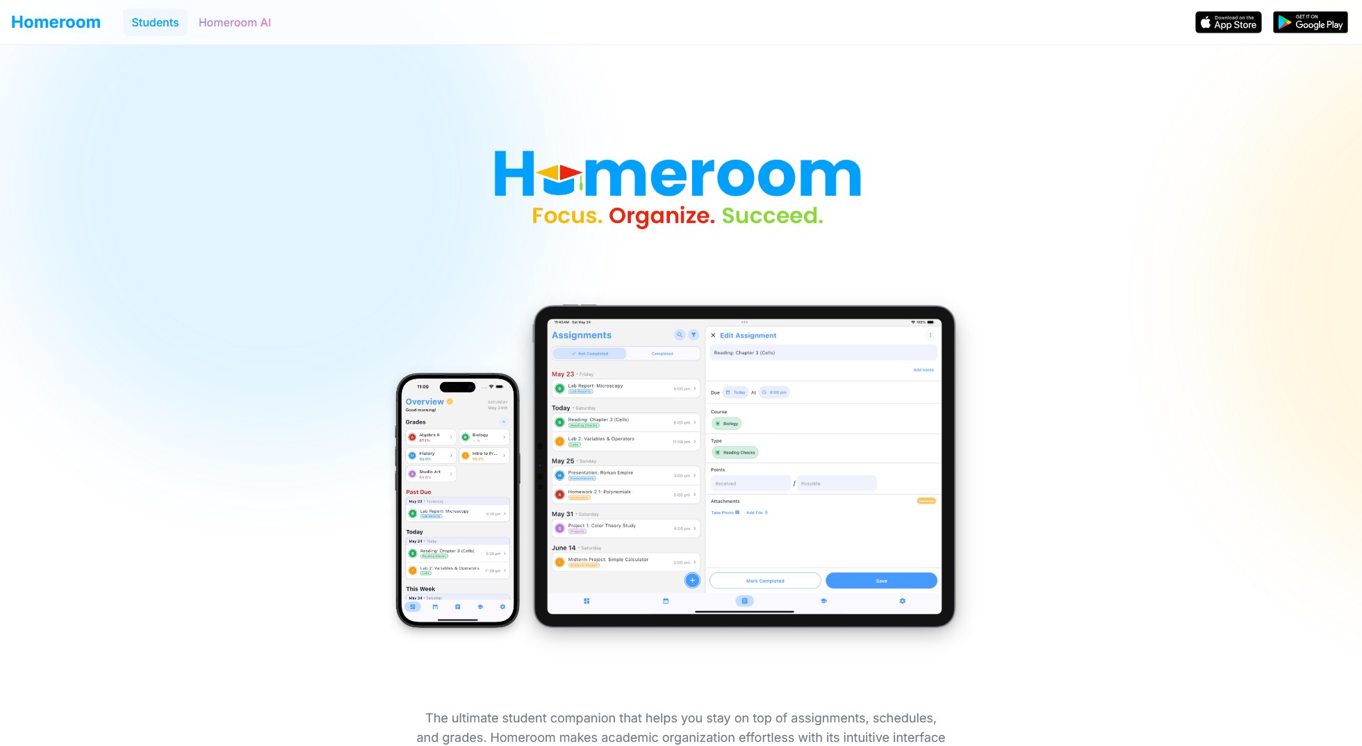 Homeroom Homeroom Interface & Screenshots Homeroom Homeroom Interface & Screenshots