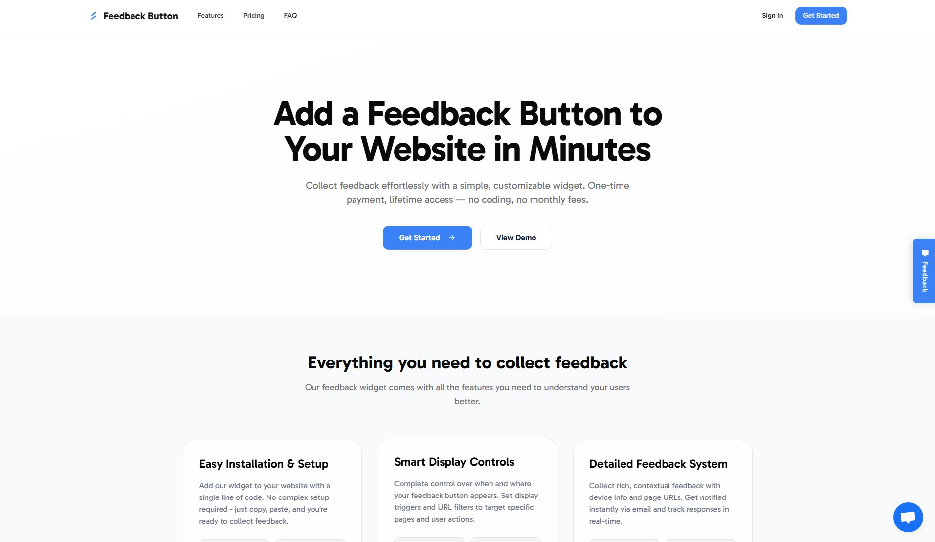Feedback Button Screenshot Feedback Button Screenshot