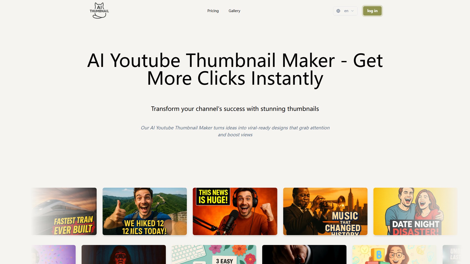 AI Youtube Thumbnail Maker AI Youtube Thumbnail Maker Interface & Screenshots