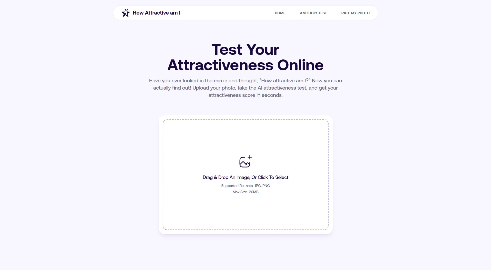 How Attractive Am I? Free AI Attractiveness Test Screenshot How Attractive Am I? Free AI Attractiveness Test Screenshot
