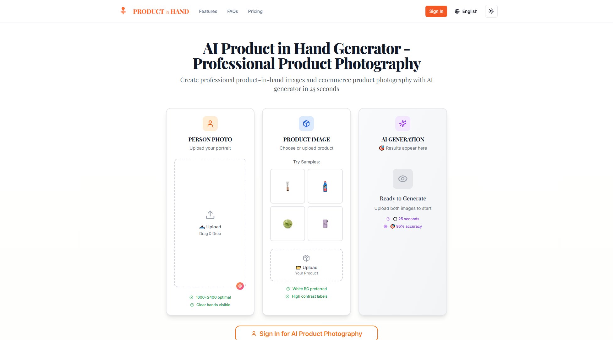 AI Product in Hand Generator Screenshot AI Product in Hand Generator Screenshot