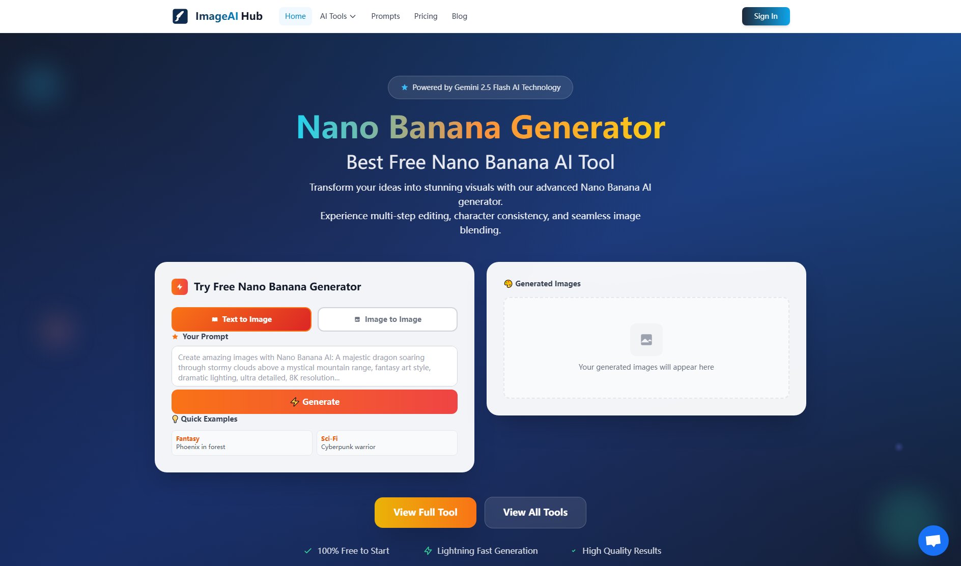 Nano Banana Generator Nano Banana Generator Interface & Screenshots