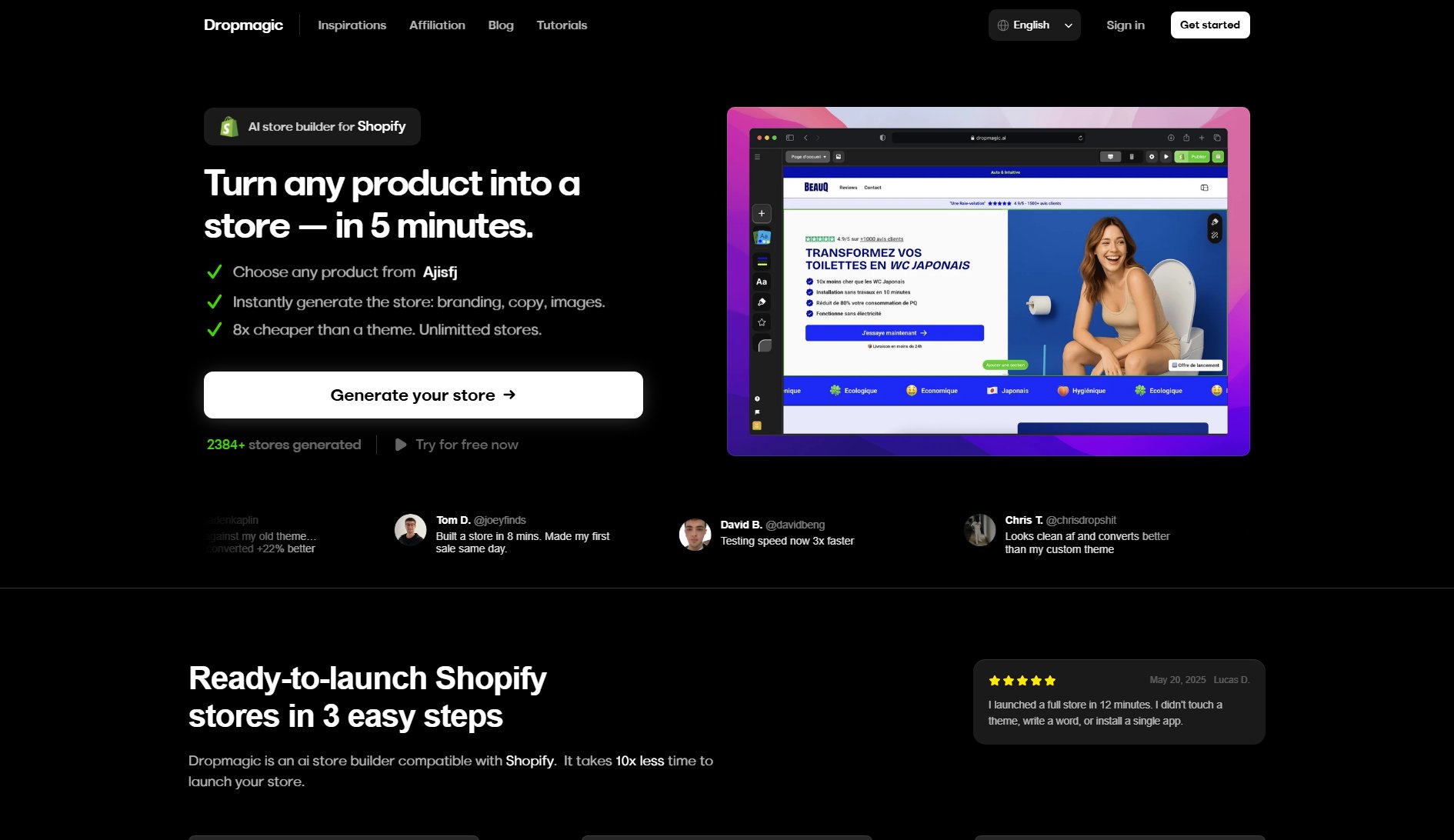 Dropmagic Dropmagic Interface & Screenshots