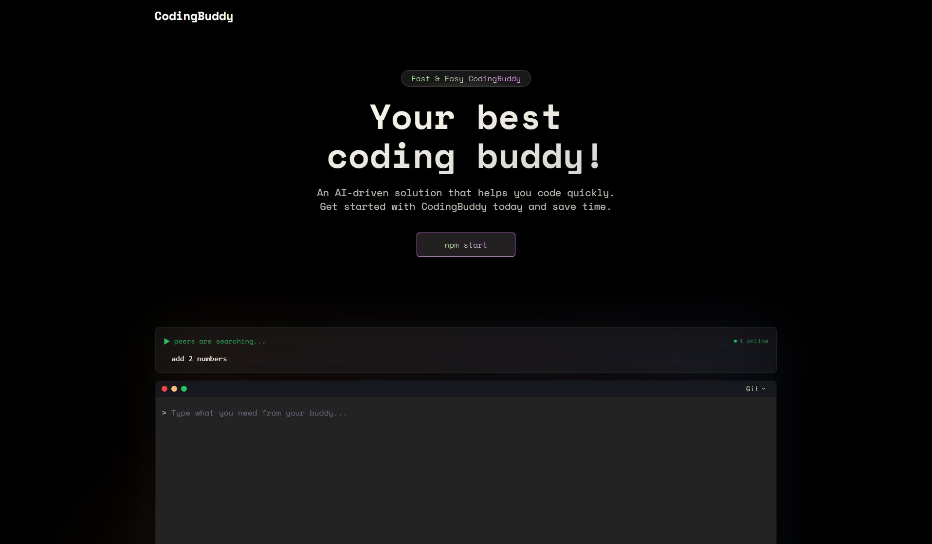 CodingBuddy CodingBuddy Interface & Screenshots