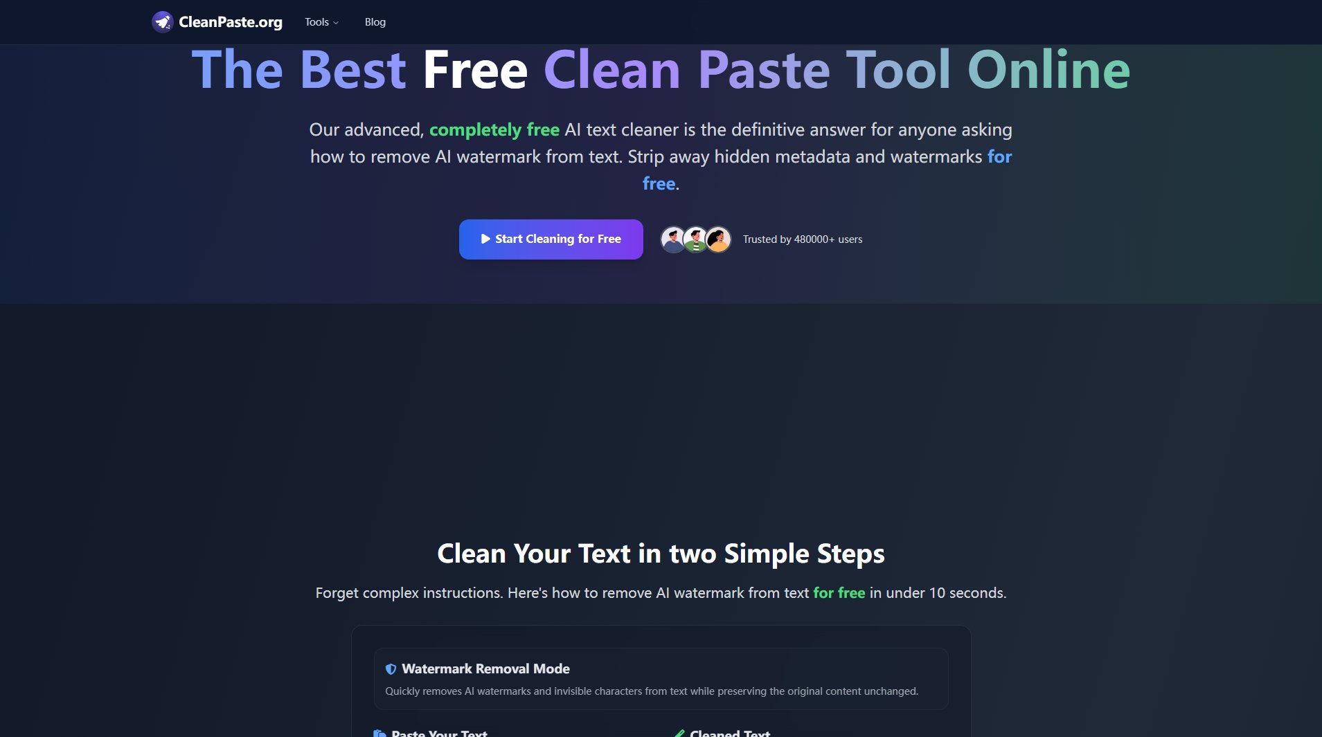 Clean Paste Screenshot Clean Paste Screenshot