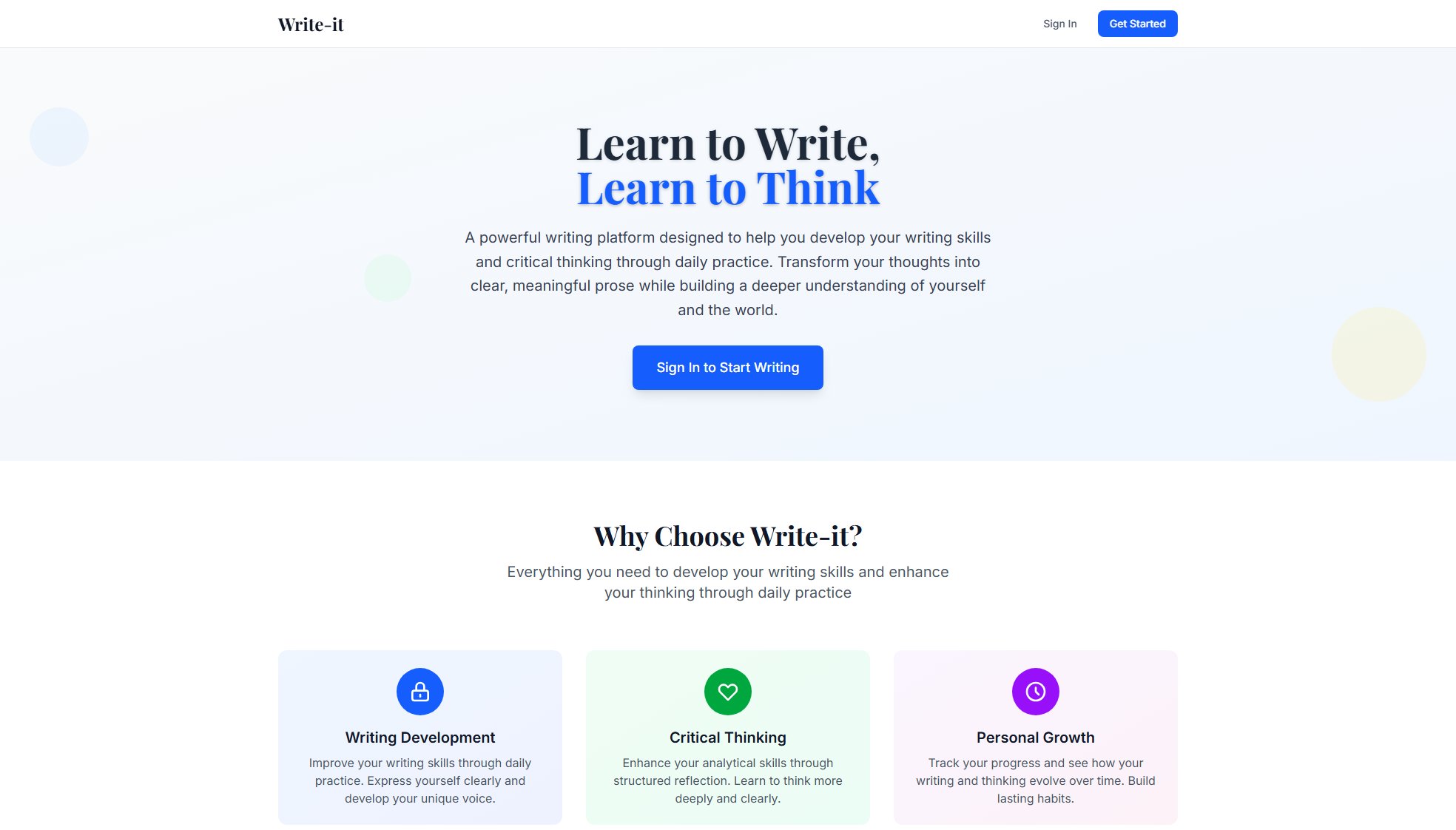 Write-it Screenshot Write-it Screenshot