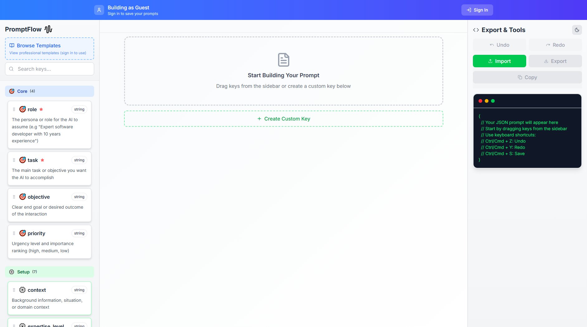 PromptFlow Screenshot PromptFlow Screenshot