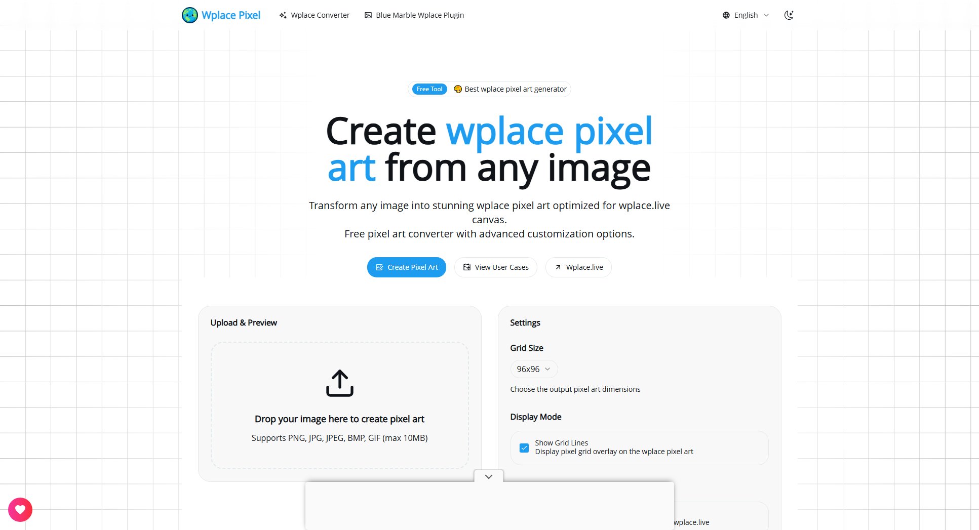 Wplace Pixel Art Converter Screenshot