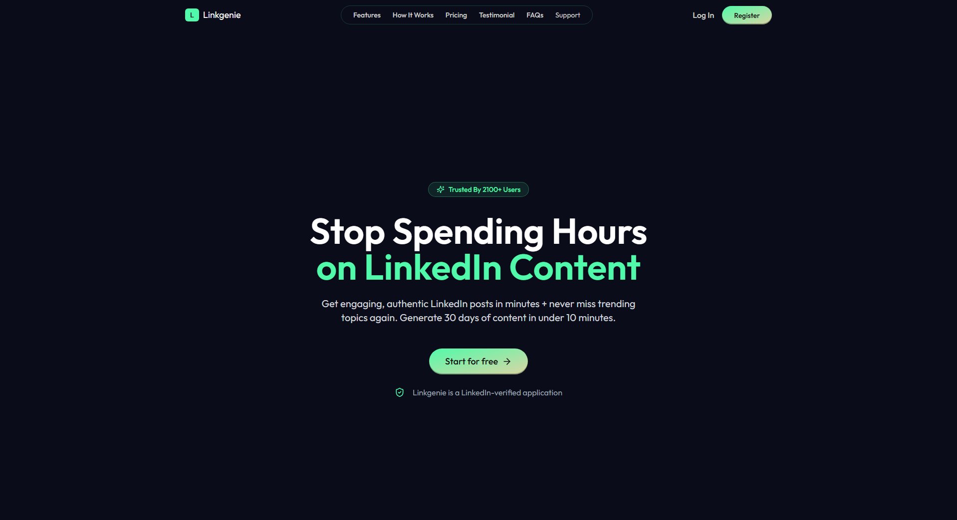 LinkGenie LinkGenie Interface & Screenshots LinkGenie LinkGenie Interface & Screenshots