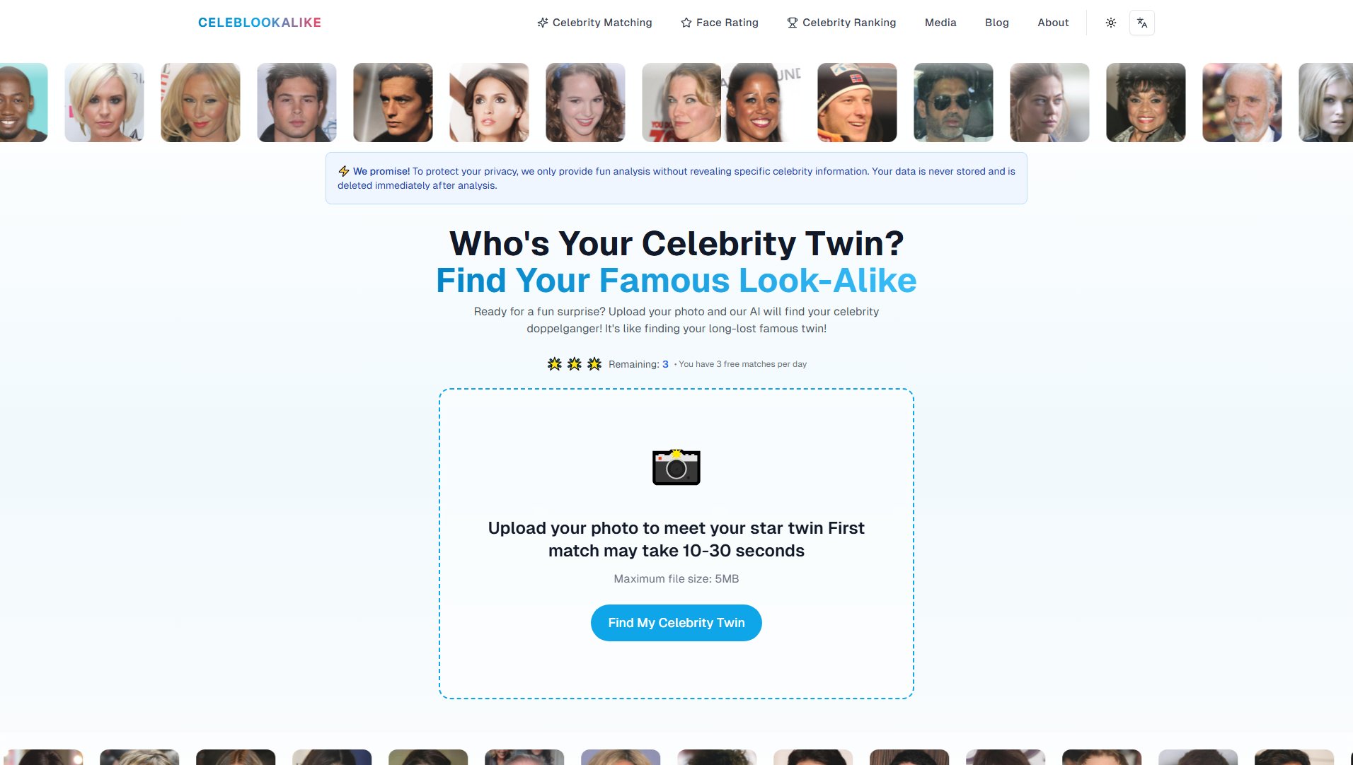 Celebrity Look Alike Screenshot Celebrity Look Alike Screenshot