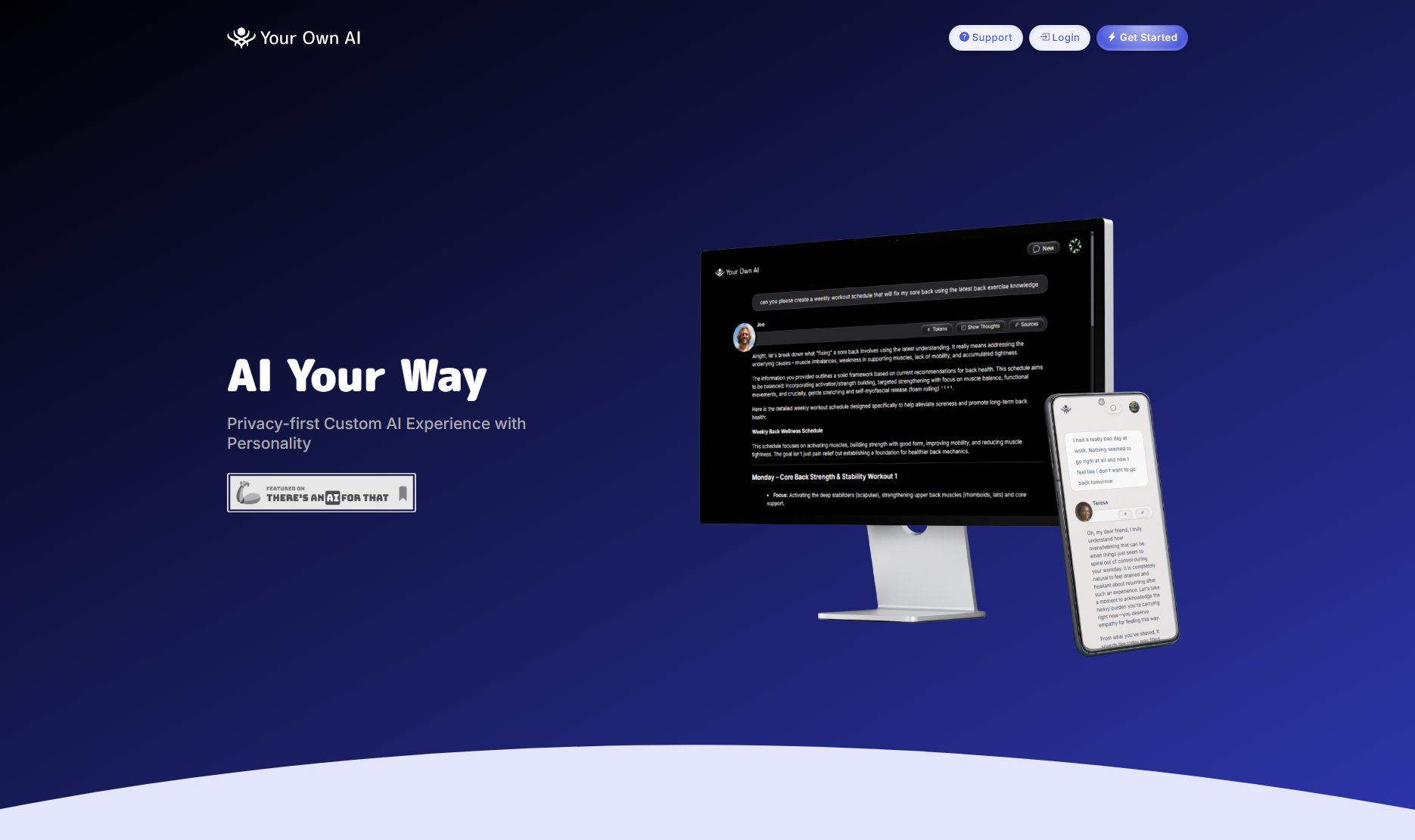 Your Own AI Your Own AI Interface & Screenshots Your Own AI Your Own AI Interface & Screenshots