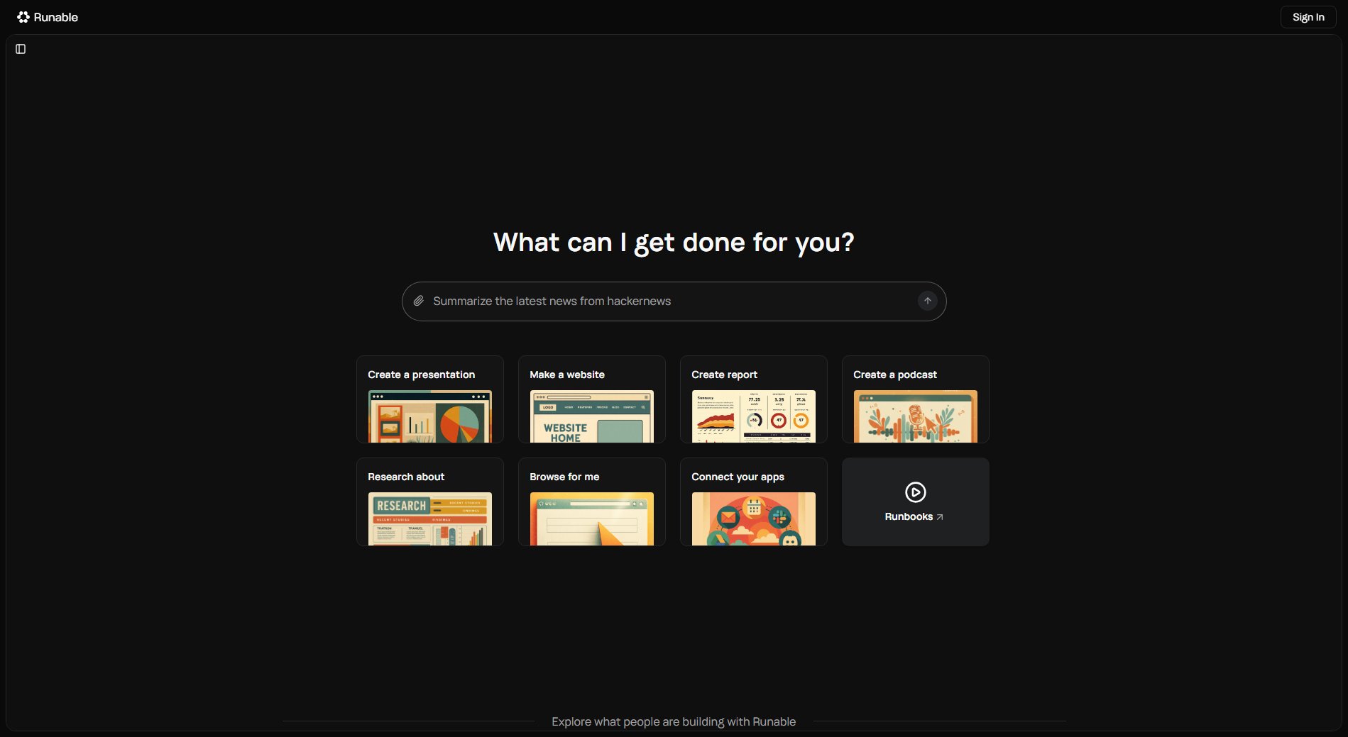 Runable Screenshot Runable Screenshot