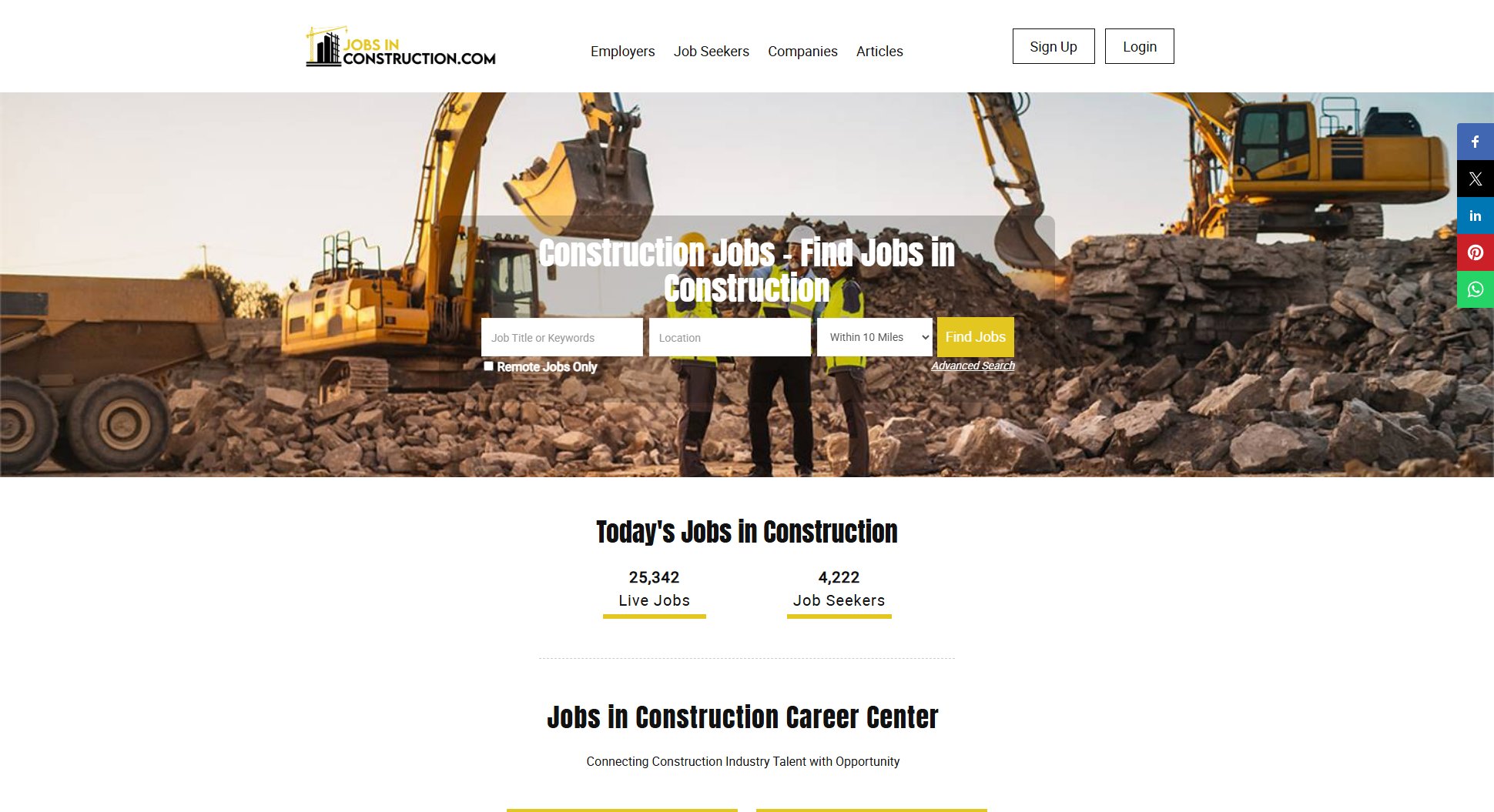 JobsInConstruction.com JobsInConstruction.com Interface & Screenshots