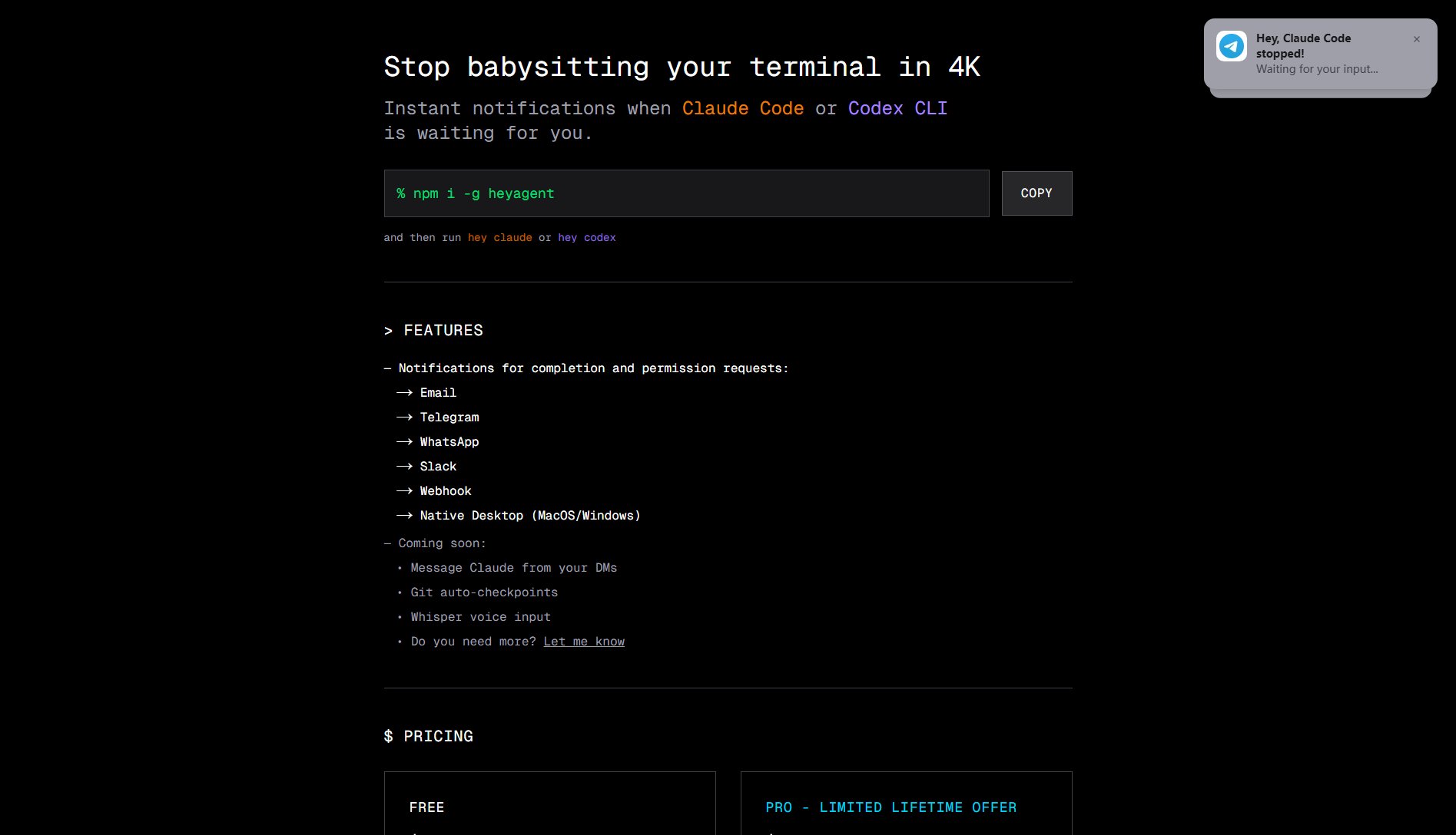 HeyAgent Screenshot HeyAgent Screenshot
