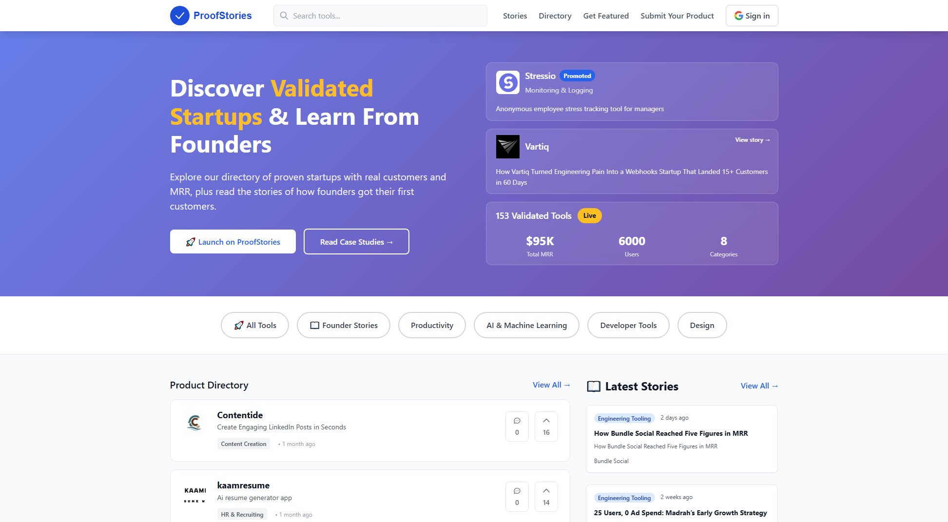 ProofStories ProofStories Interface & Screenshots ProofStories ProofStories Interface & Screenshots