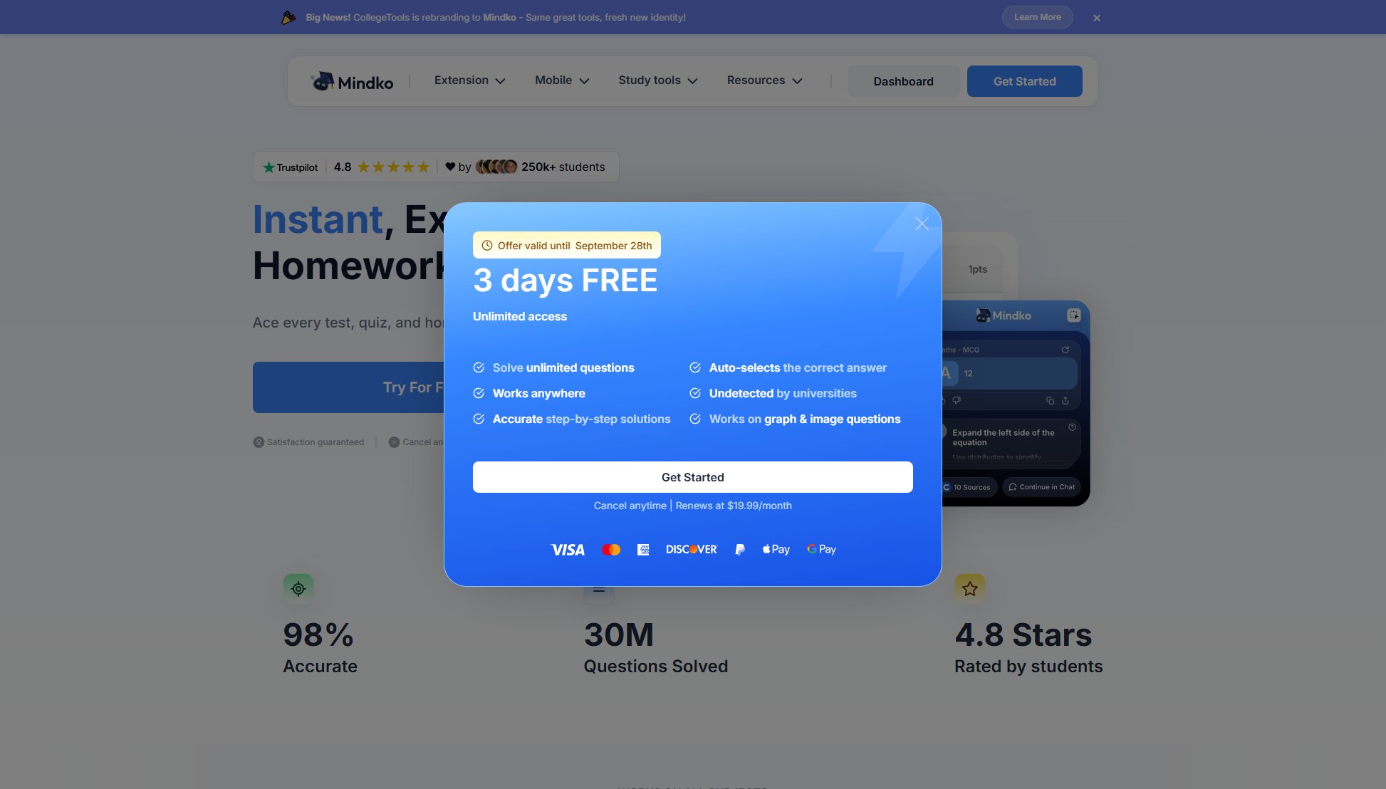Mindko (formerly College Tools) Mindko (formerly College Tools) Interface & Screenshots