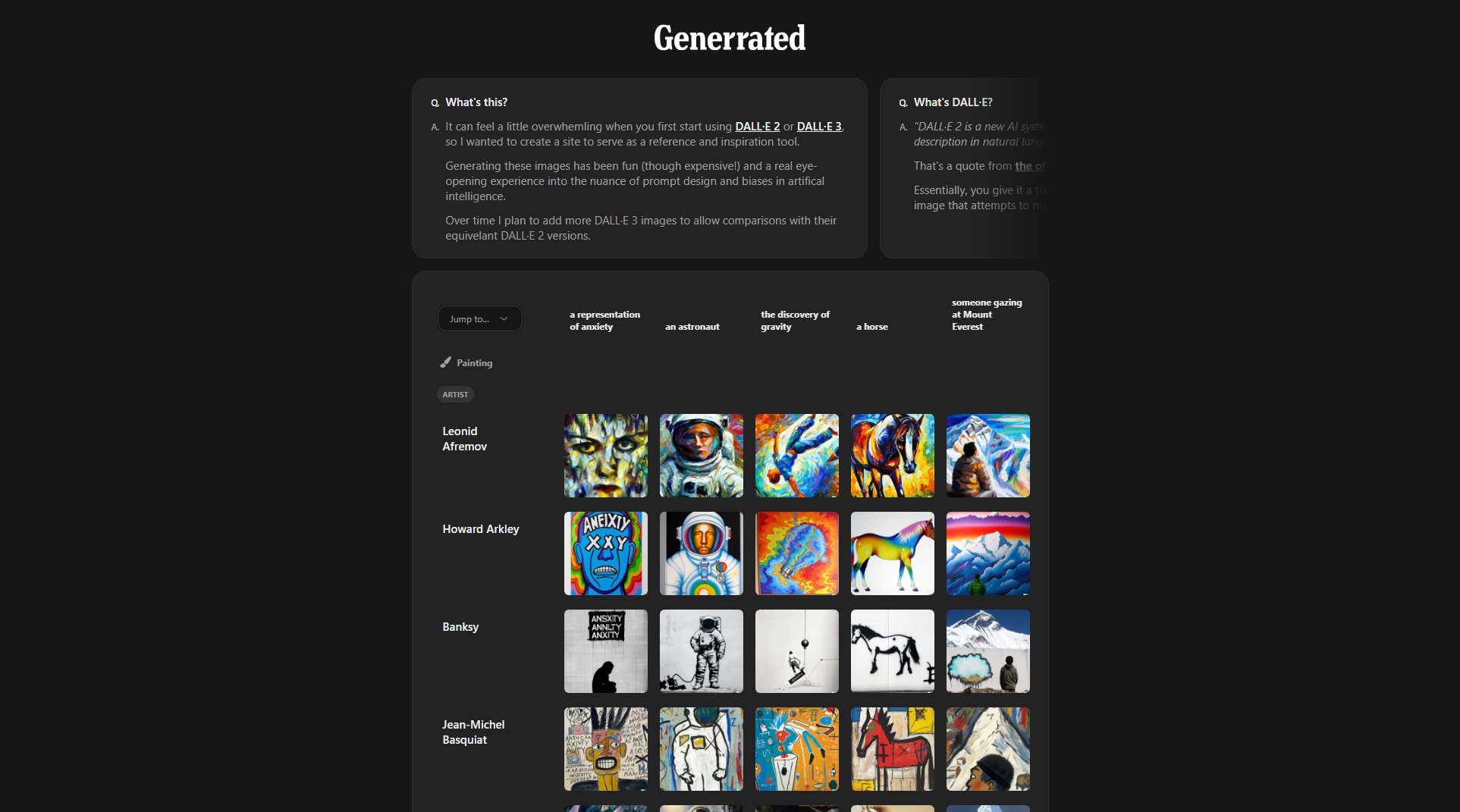 Generrated Generrated Interface & Screenshots