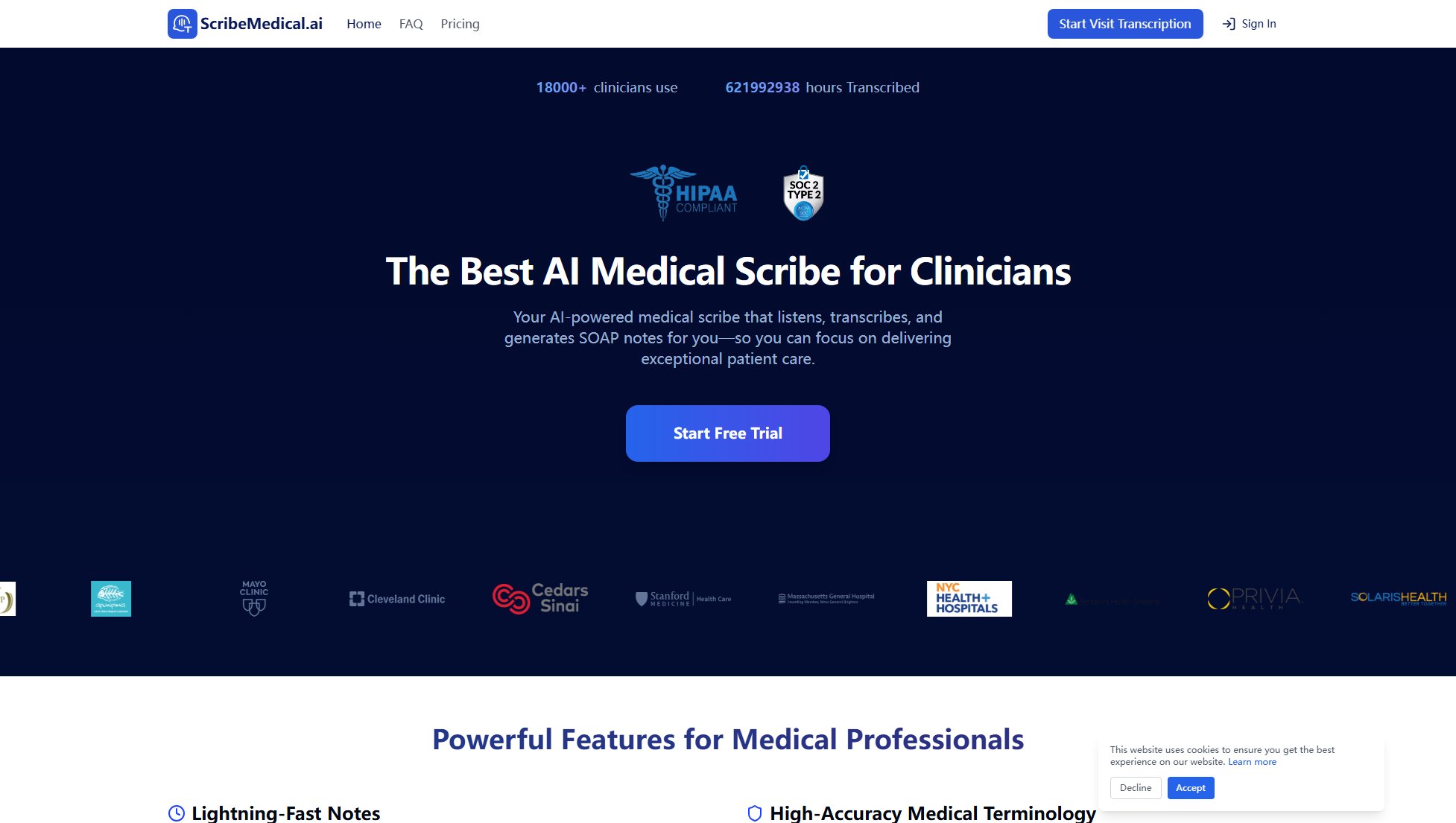ScribeMedical.ai ScribeMedical.ai Interface & Screenshots