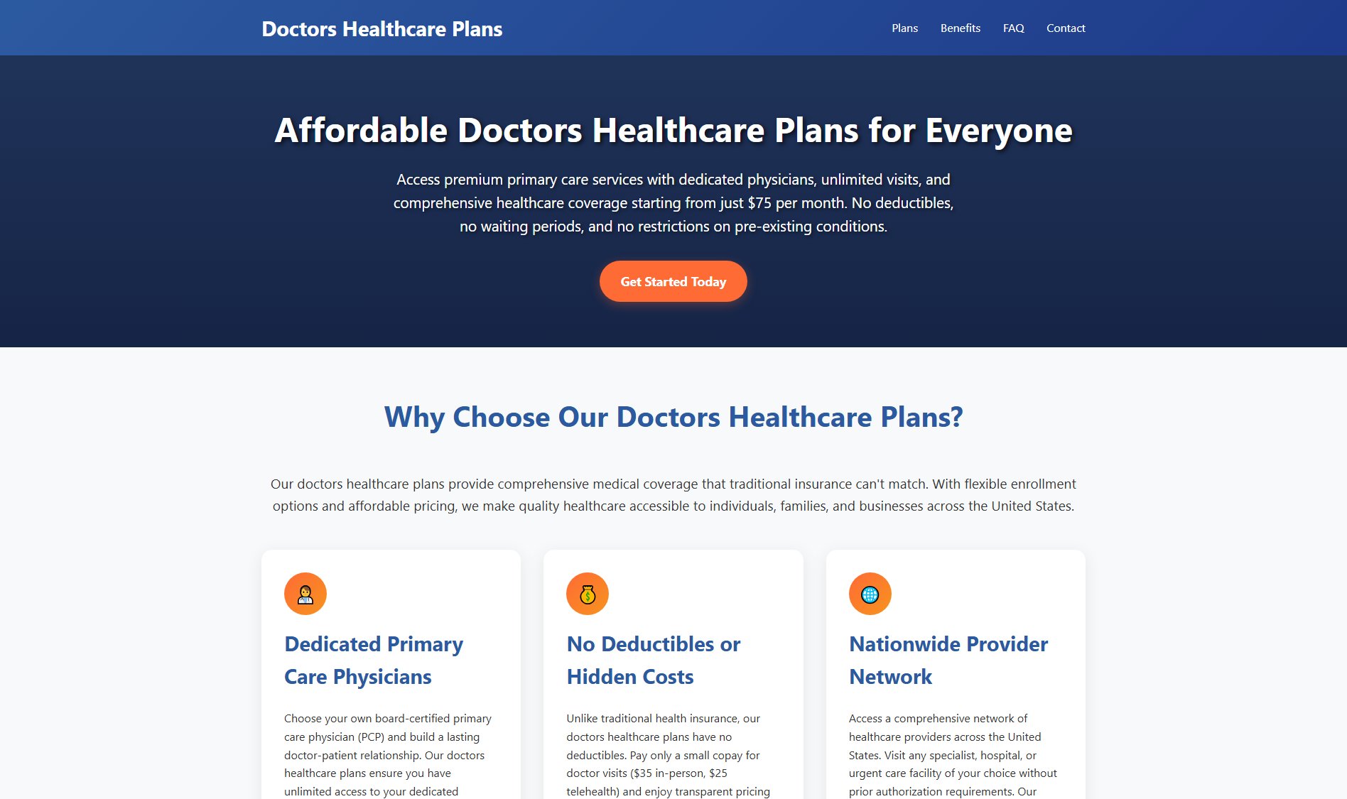 Doctors Healthcare Plans Screenshot Doctors Healthcare Plans Screenshot
