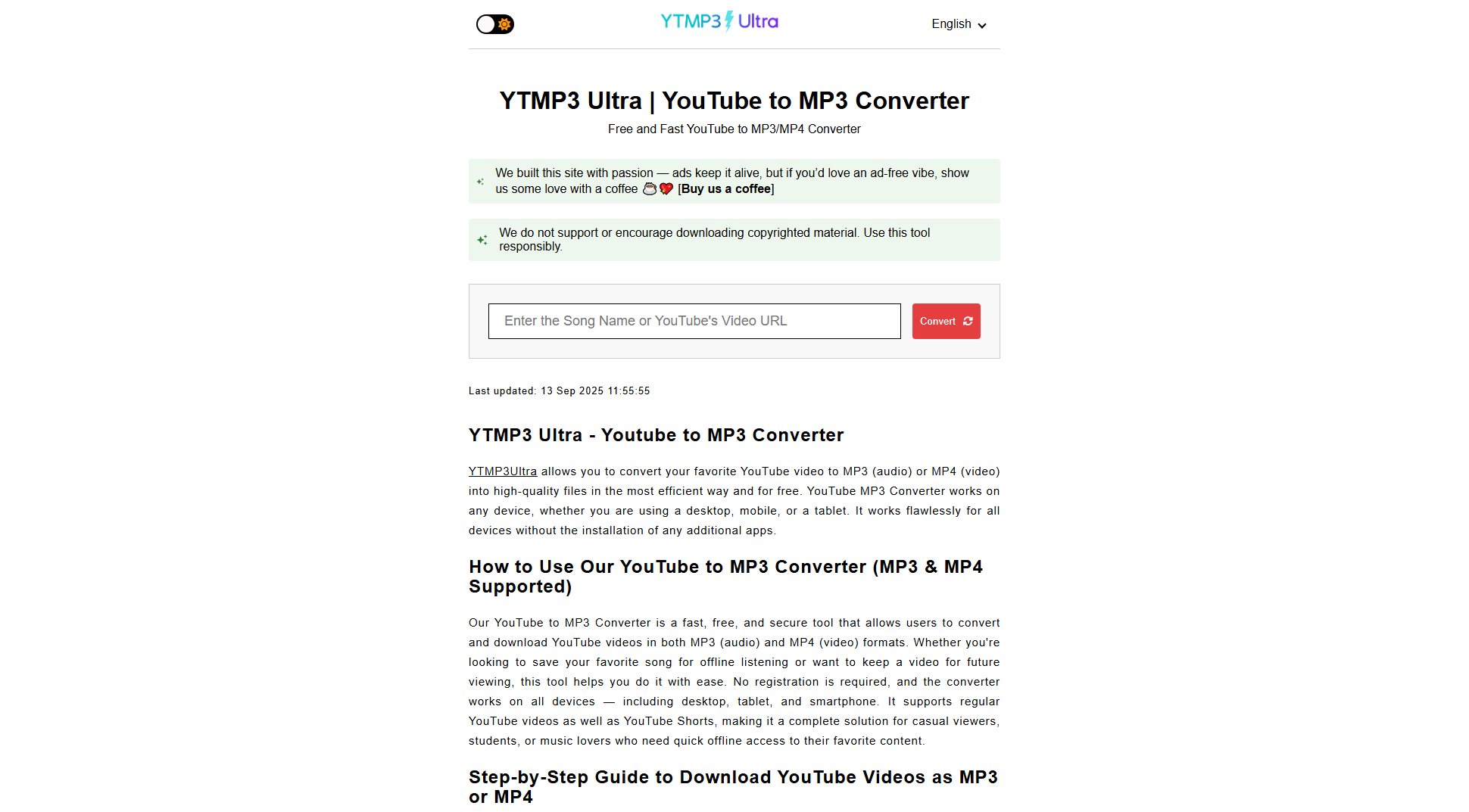 YTMP3 Ultra Screenshot