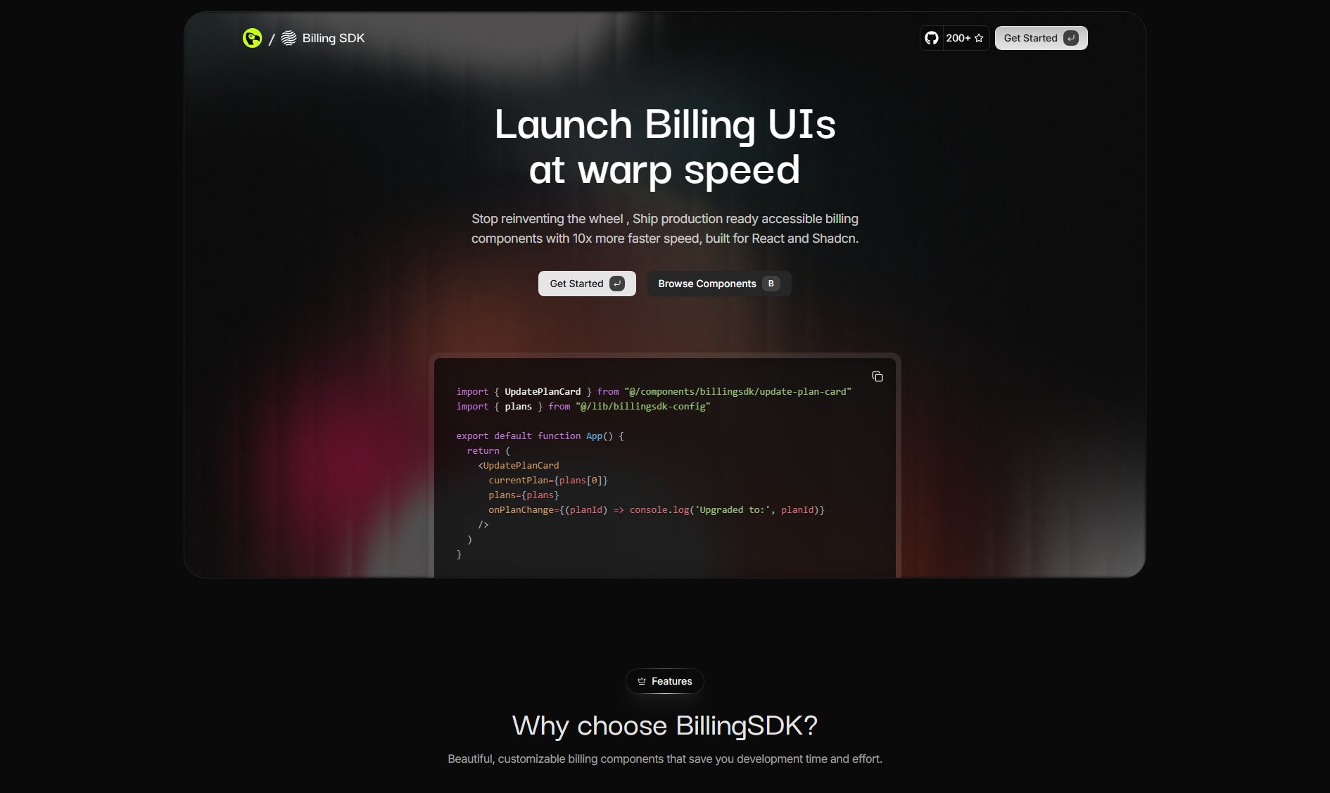 Billing SDK Billing SDK Interface & Screenshots Billing SDK Billing SDK Interface & Screenshots