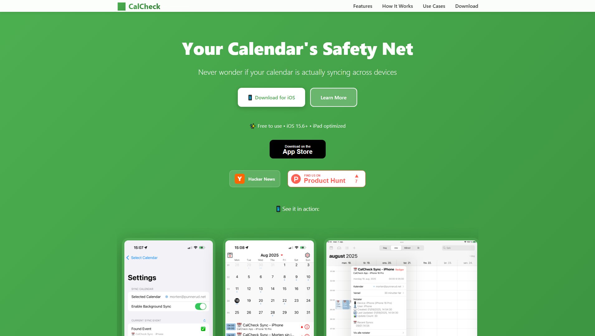 CalCheck Screenshot