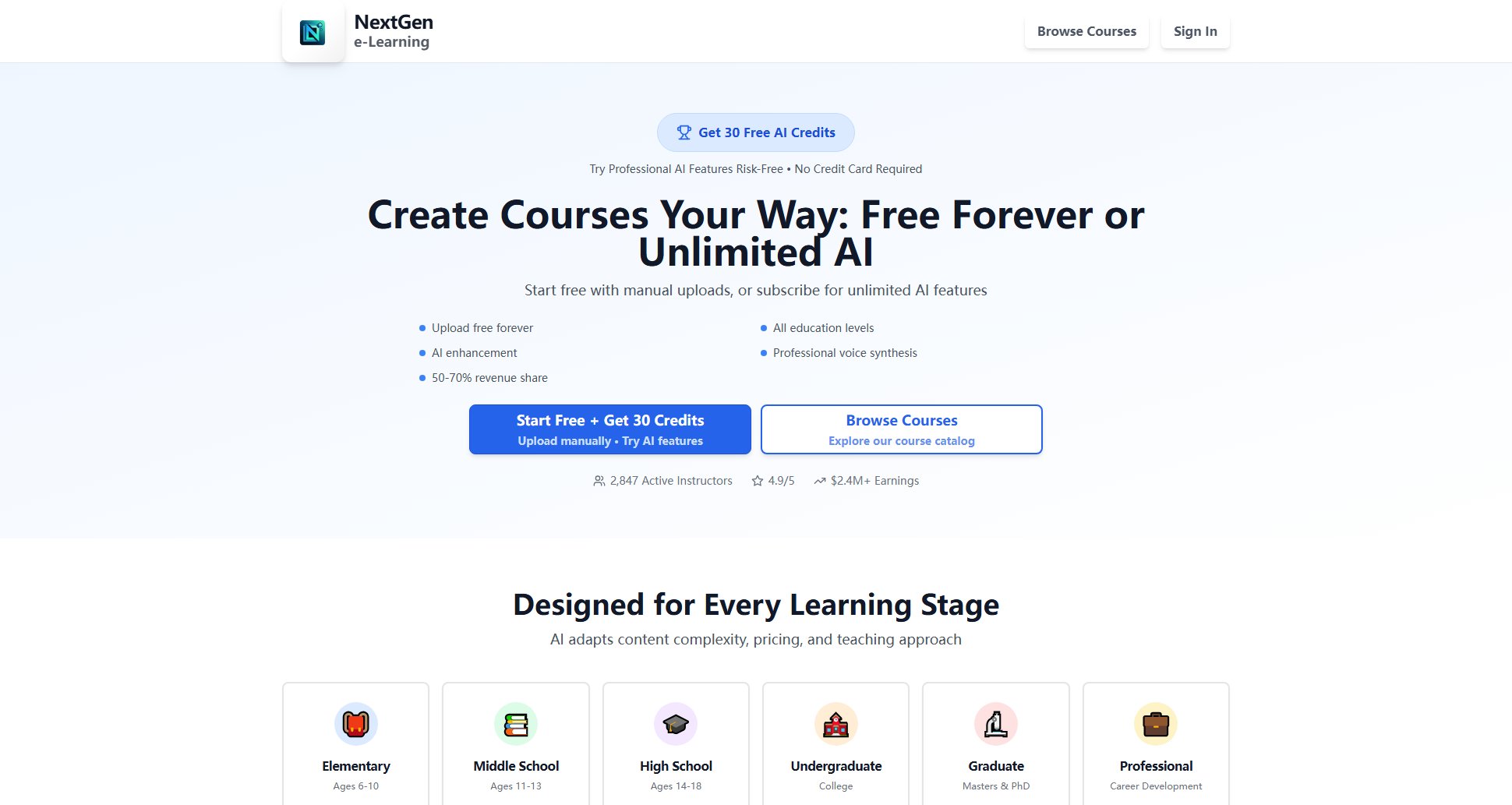 NextGen e-Learning Platform NextGen e-Learning Platform Interface & Screenshots NextGen e-Learning Platform NextGen e-Learning Platform Interface & Screenshots