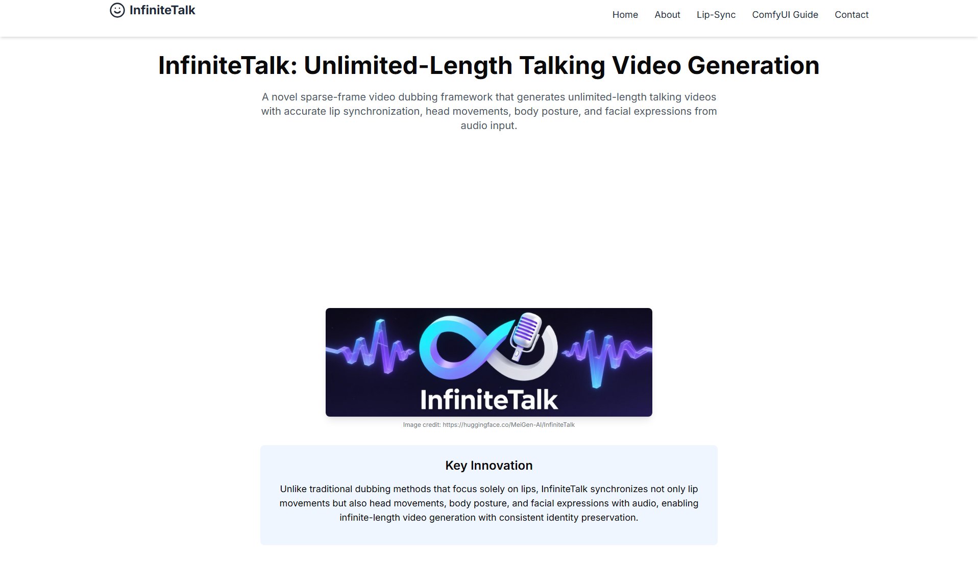 InfiniteTalk AI Screenshot