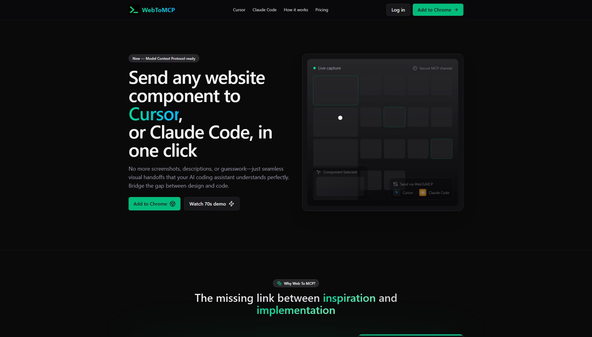 Web to MCP Web to MCP Interface & Screenshots Web to MCP Web to MCP Interface & Screenshots