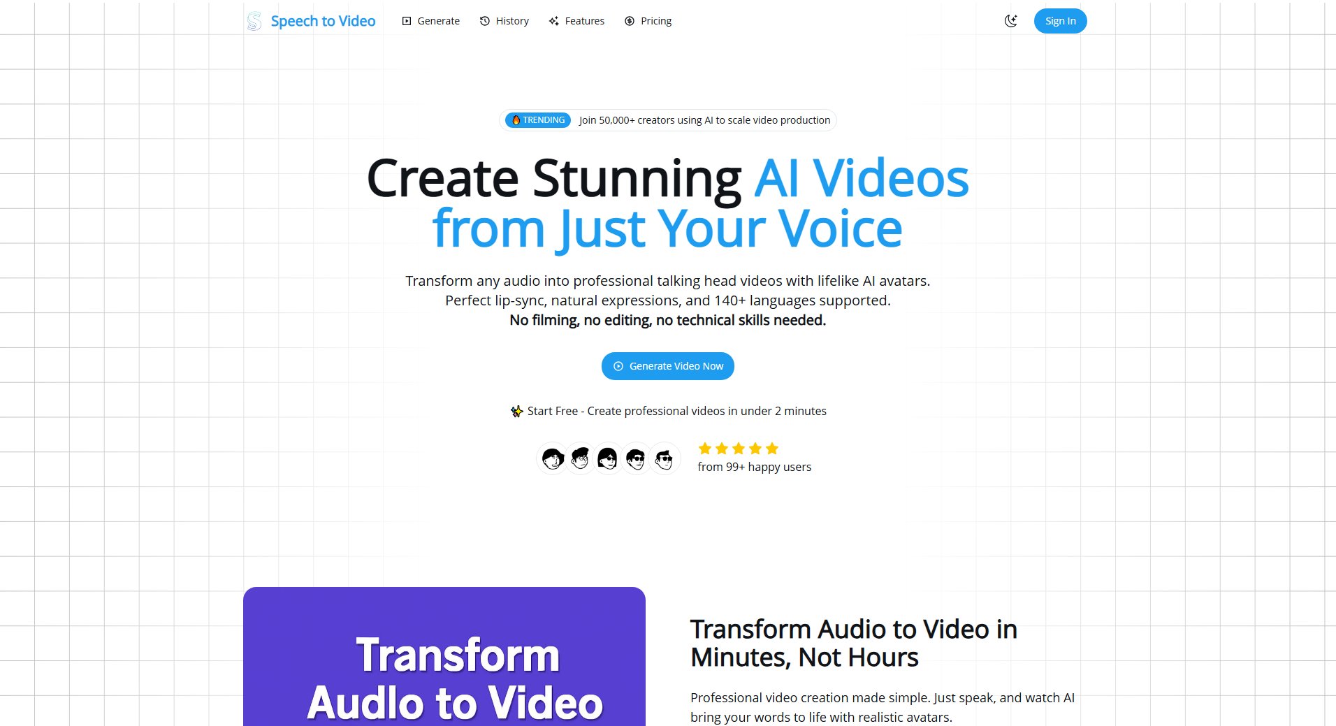 Speech to Video AI Screenshot