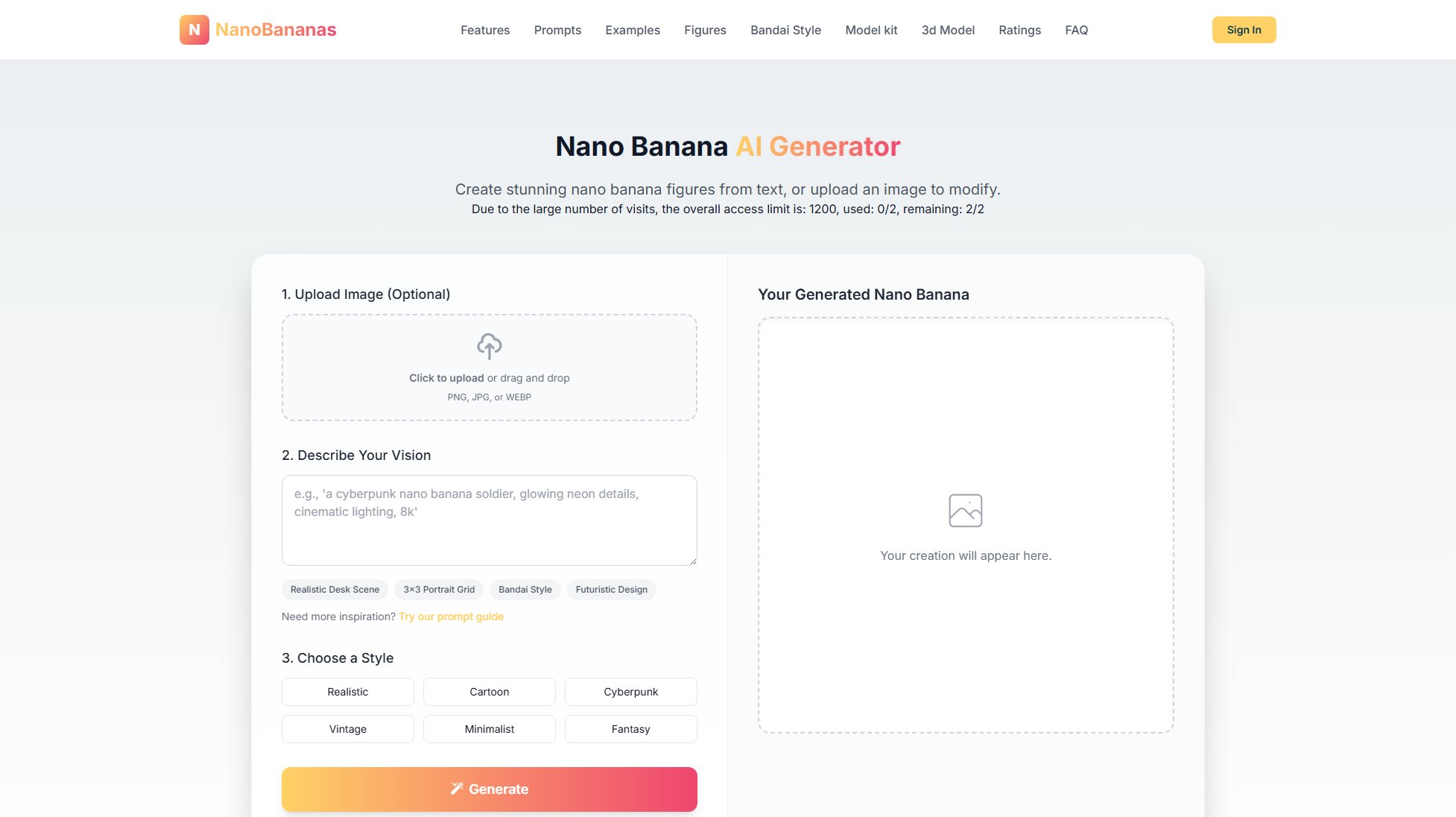 Nano Banana AI Screenshot Nano Banana AI Screenshot