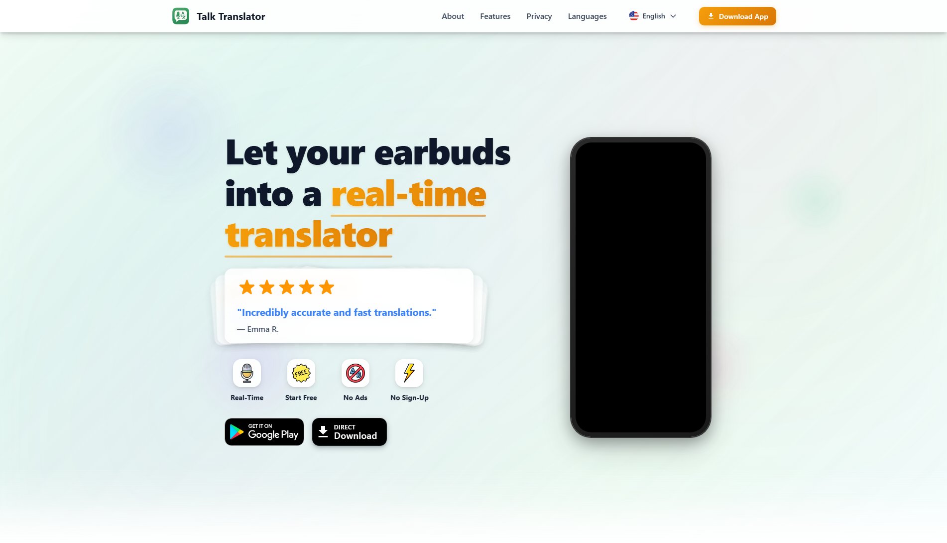 TALK TRANSLATOR TALK TRANSLATOR Interface & Screenshots TALK TRANSLATOR TALK TRANSLATOR Interface & Screenshots