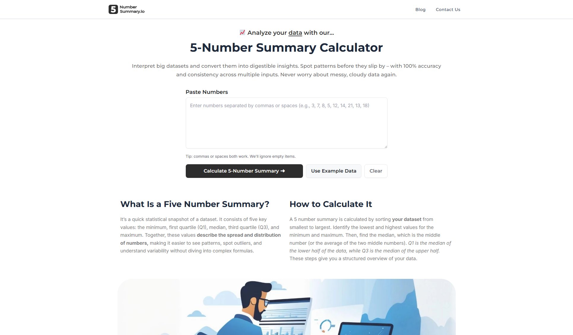 5 Number Summary Calculator Screenshot 5 Number Summary Calculator Screenshot