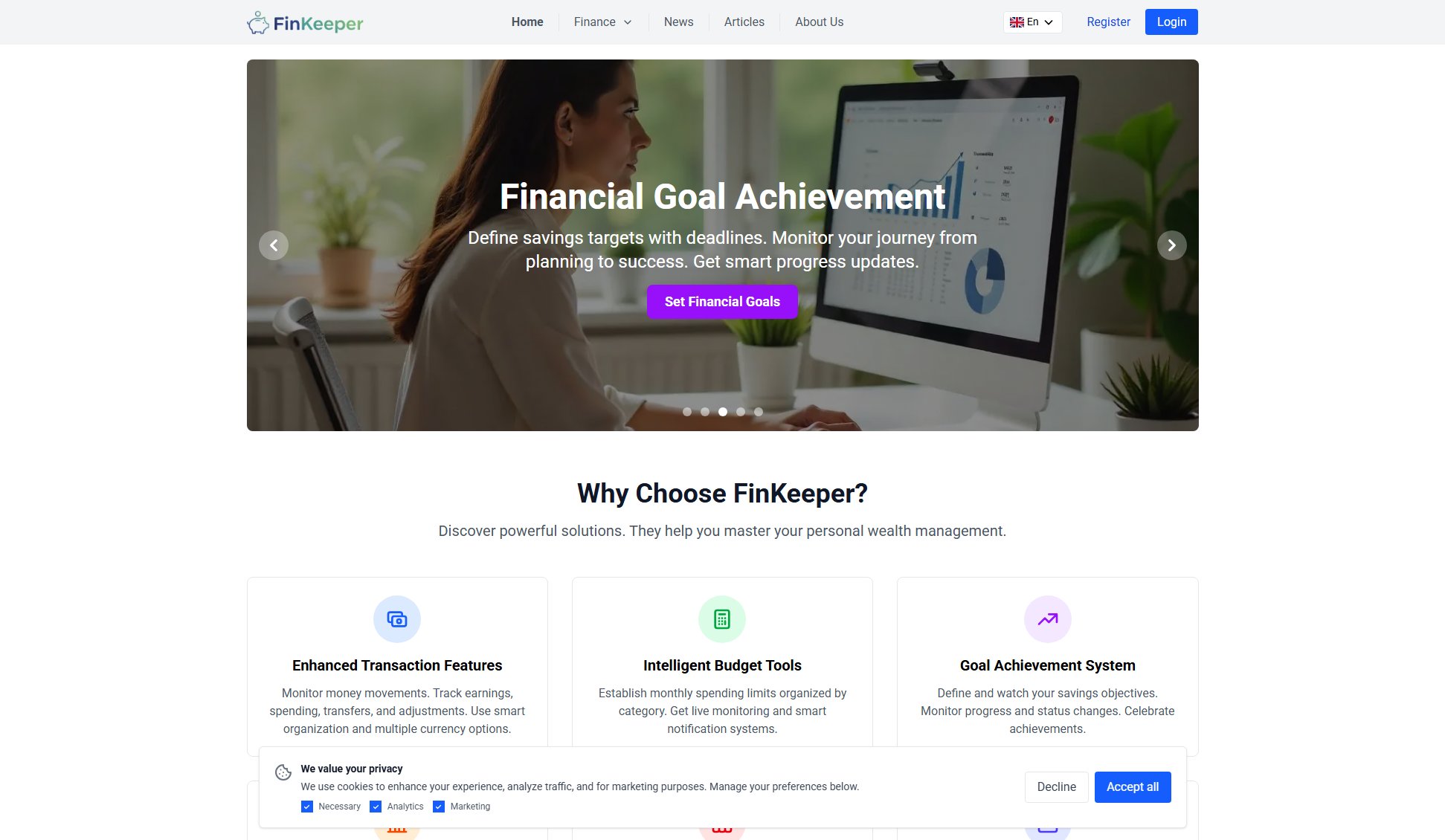 FinKeeper FinKeeper Interface & Screenshots