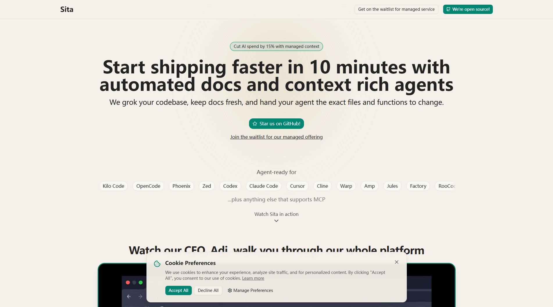 Sita Sita Interface & Screenshots