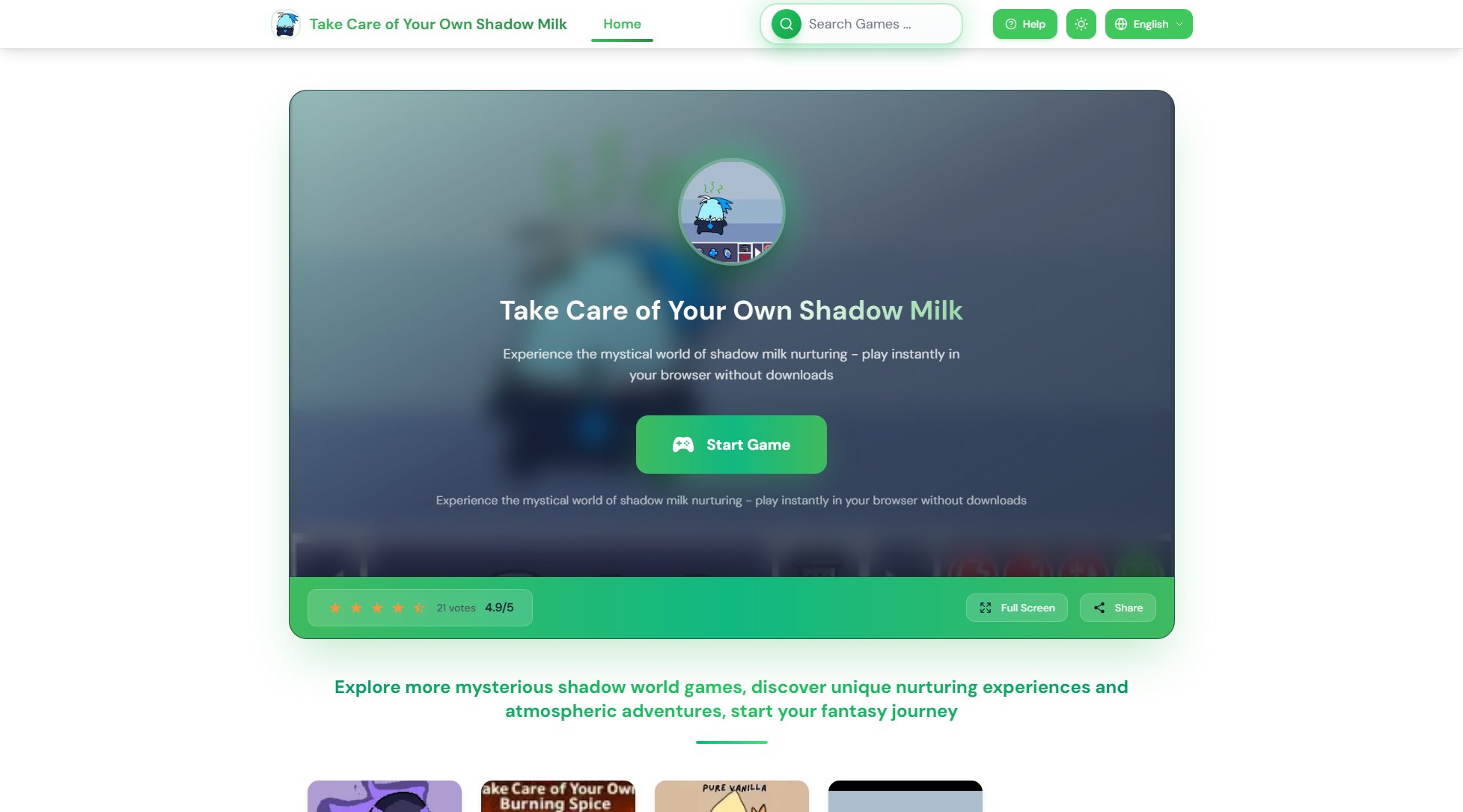 Take Care of Your Own Shadow Milk Screenshot Take Care of Your Own Shadow Milk Screenshot