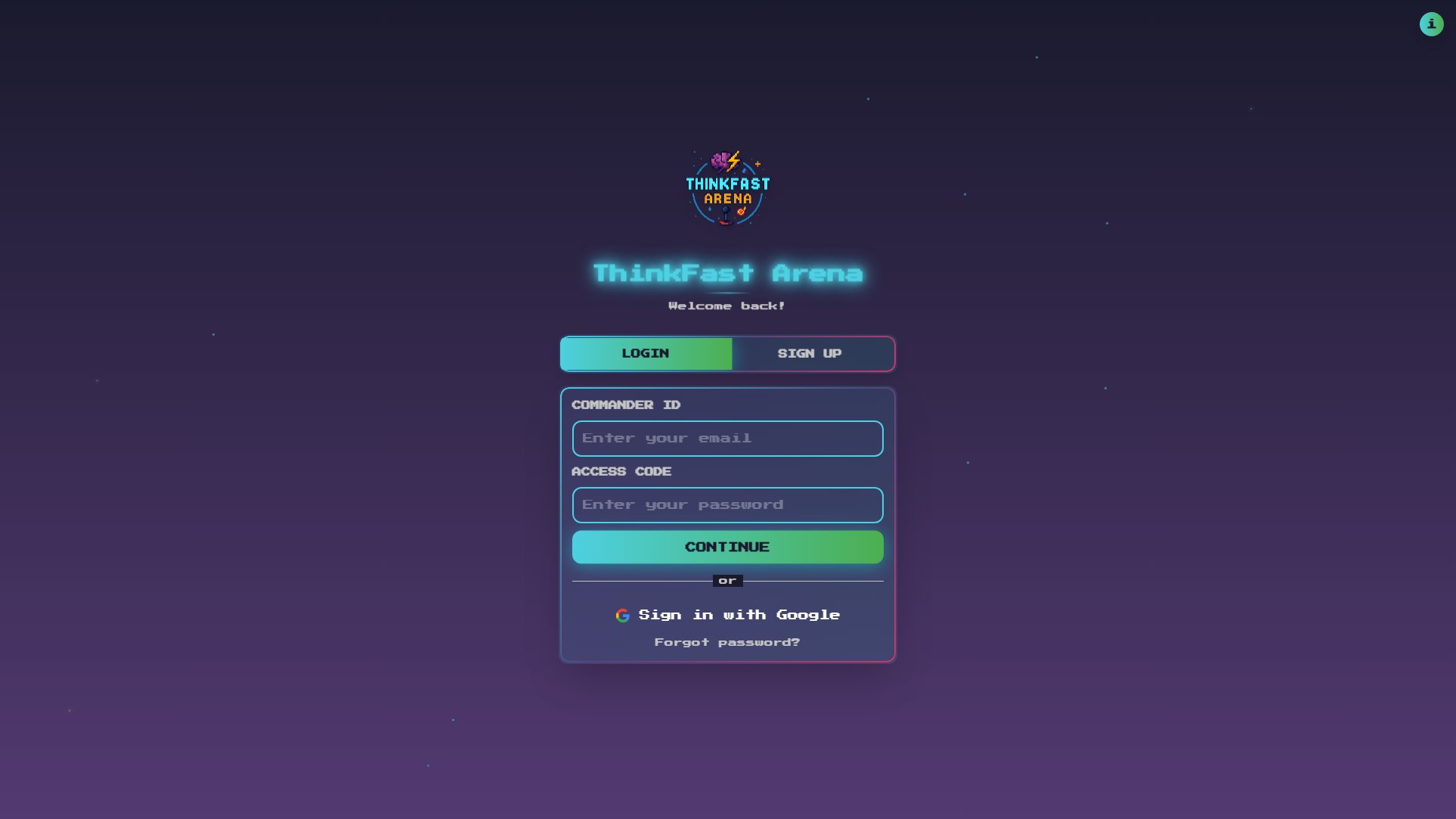 ThinkFast Arena ThinkFast Arena Interface & Screenshots ThinkFast Arena ThinkFast Arena Interface & Screenshots