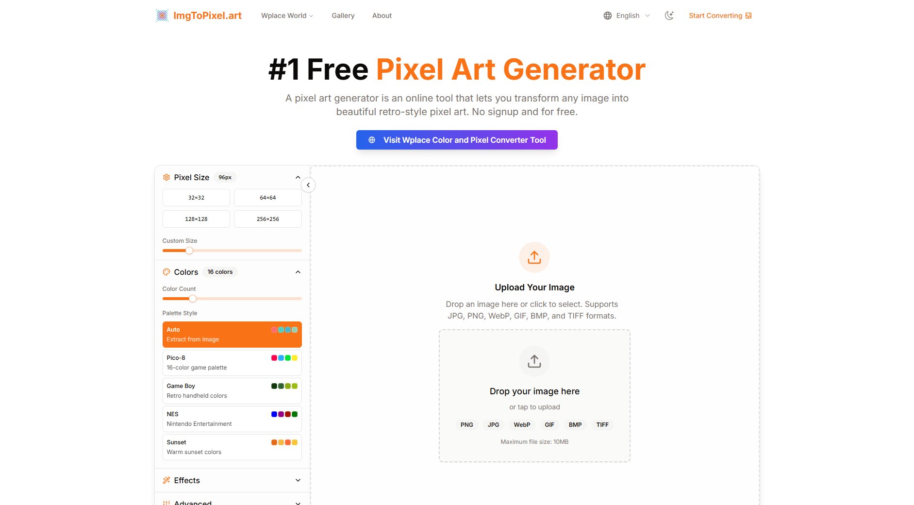 Pixel Art Generator Pixel Art Generator Interface & Screenshots