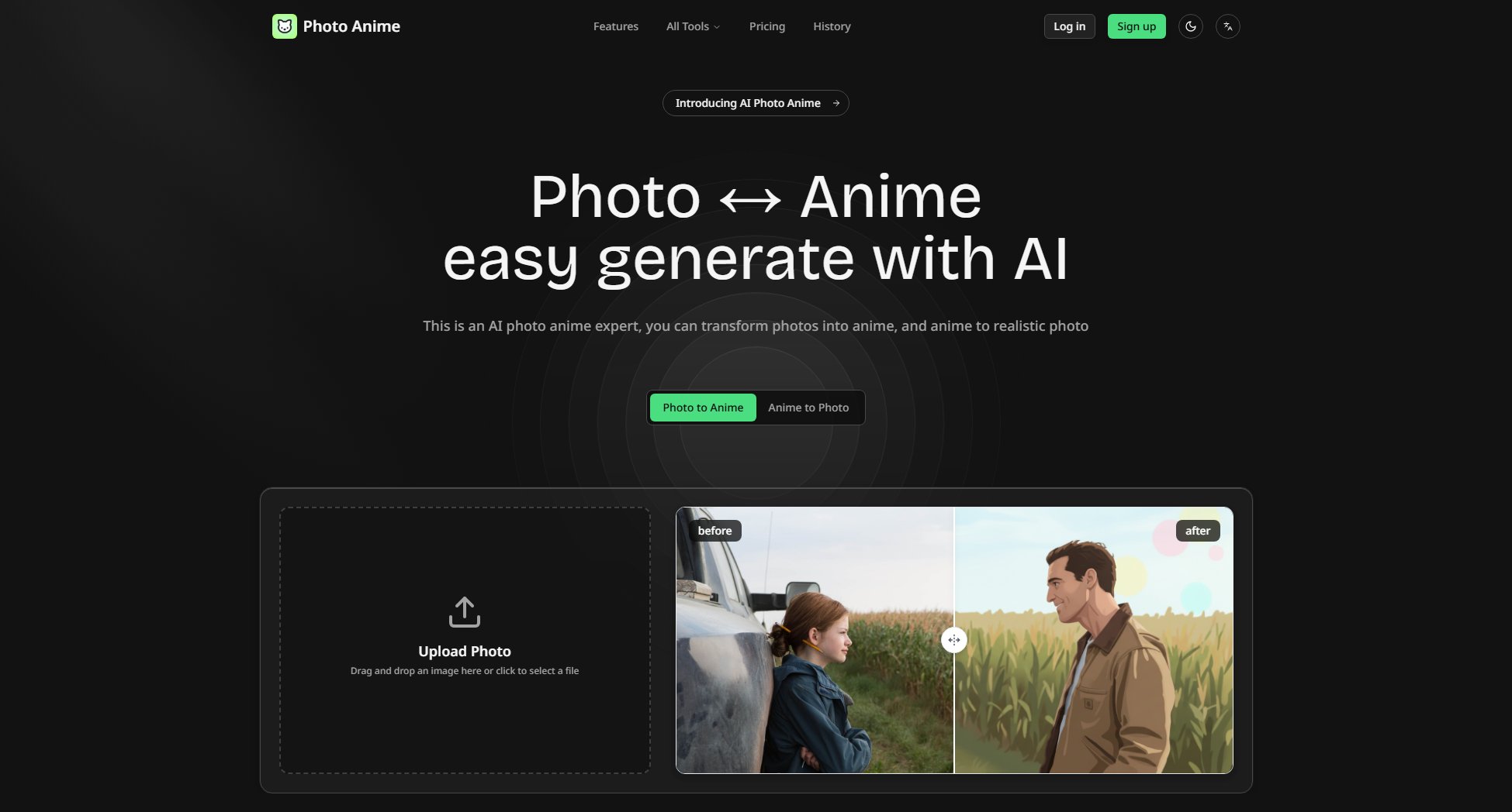 Photo Anime Photo Anime Interface & Screenshots