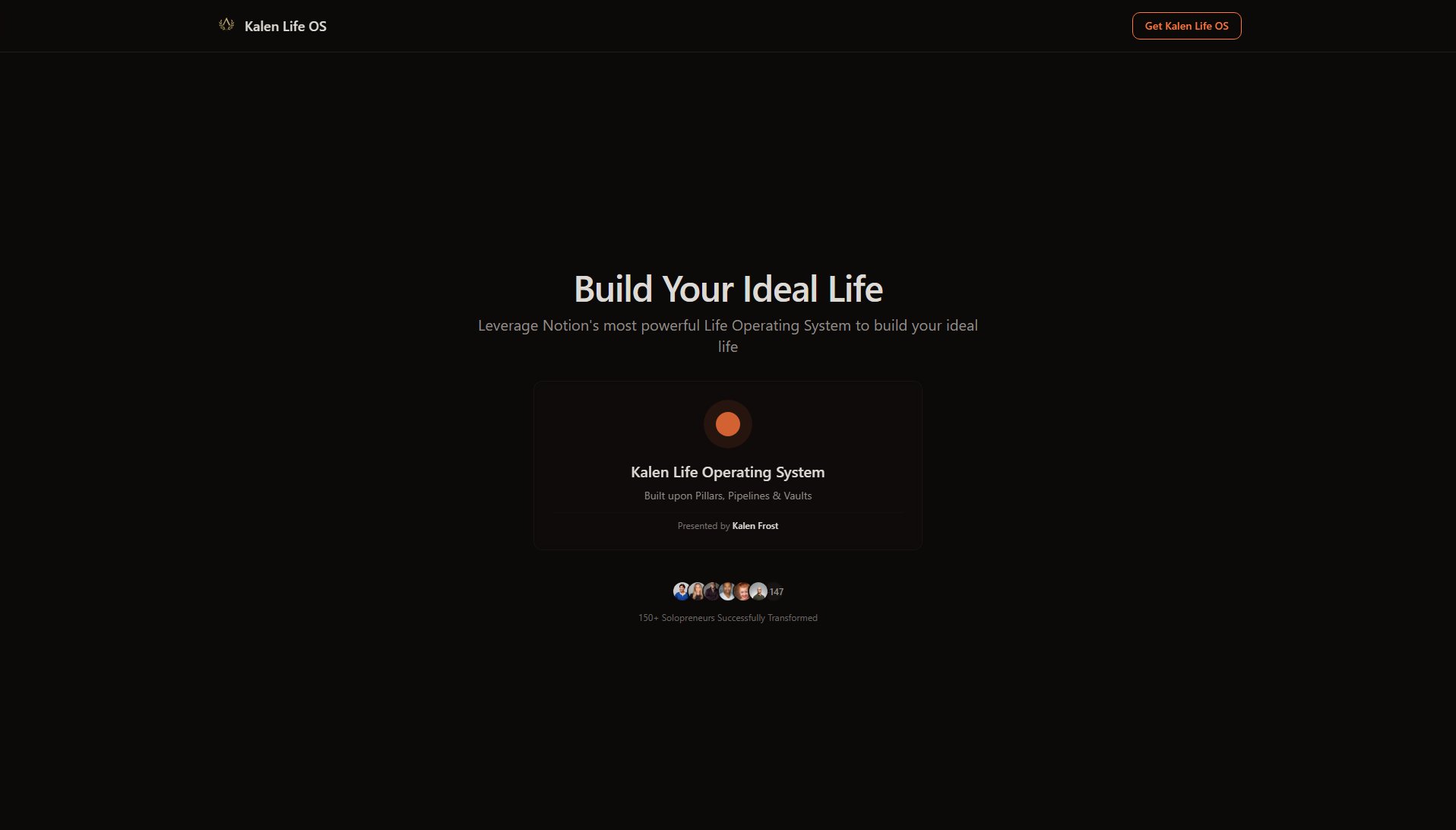 Kalen Life OS Screenshot