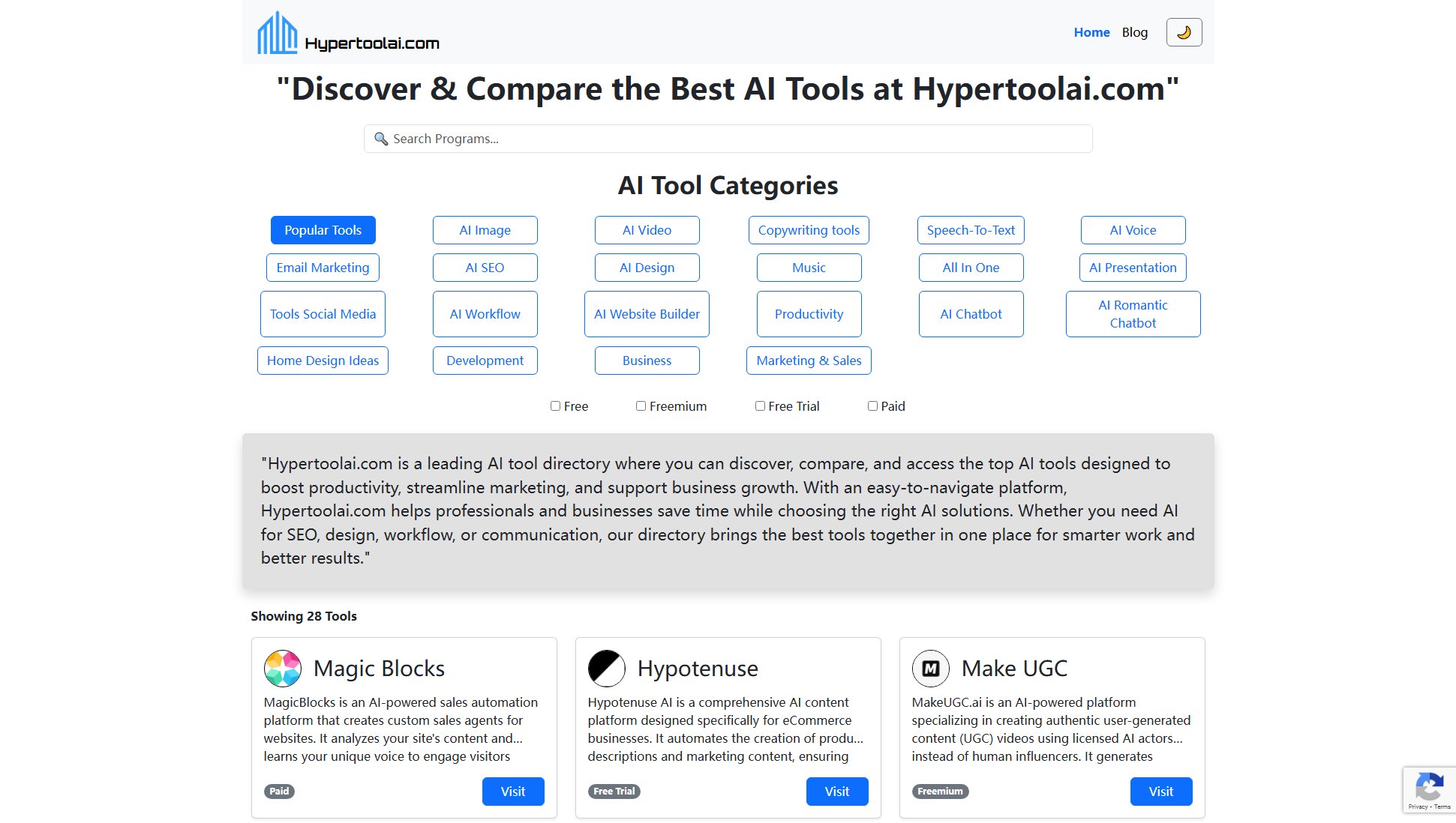 Hypertoolai Hypertoolai Interface & Screenshots