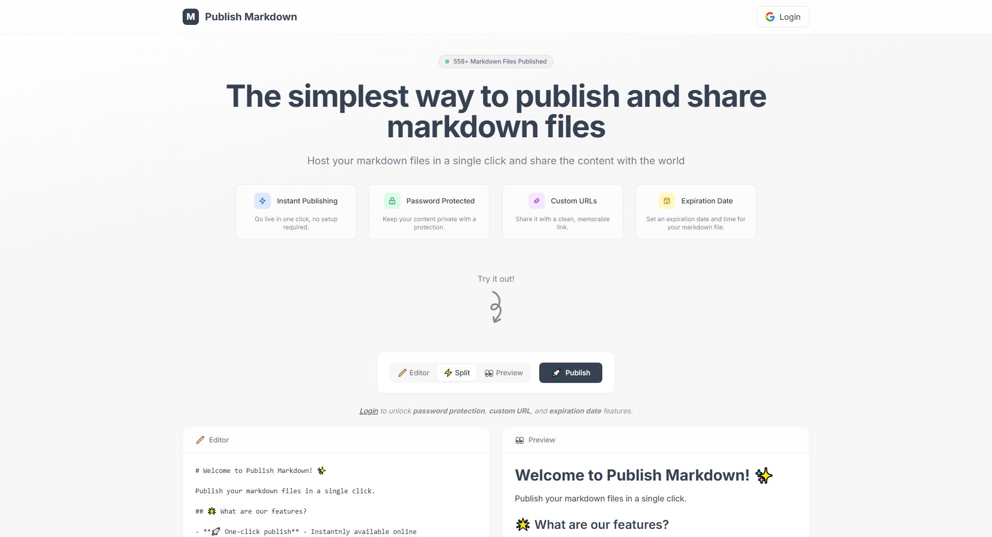 Publish Markdown Screenshot