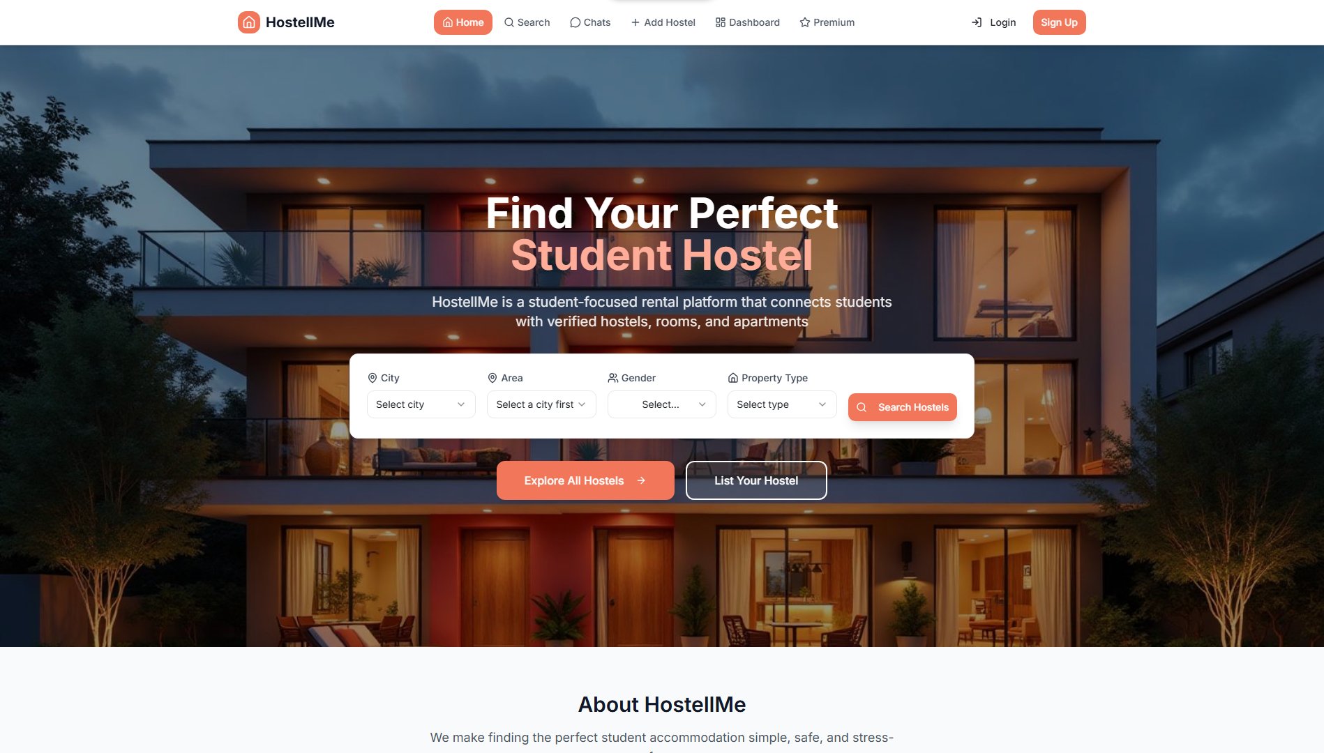 HostellMe Screenshot HostellMe Screenshot