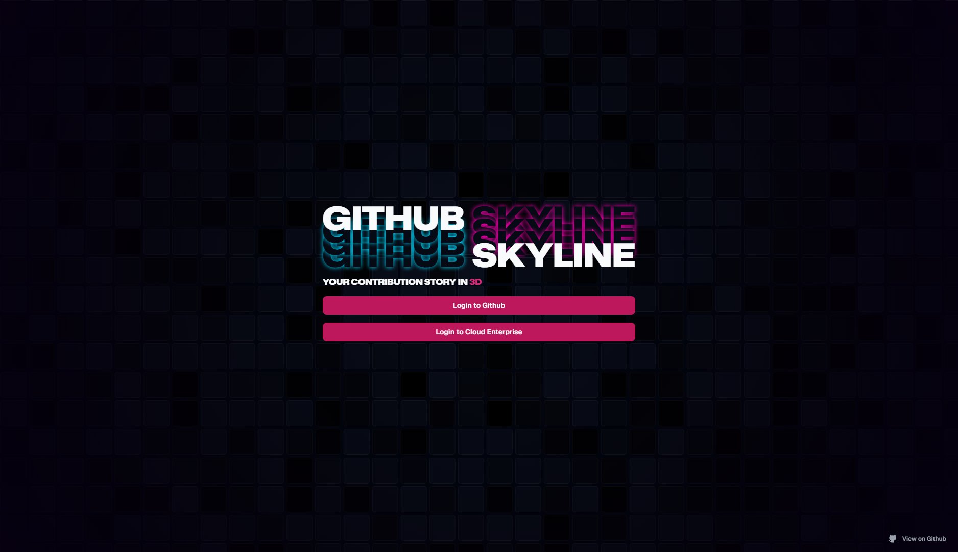 GitHub Skyline Screenshot GitHub Skyline Screenshot