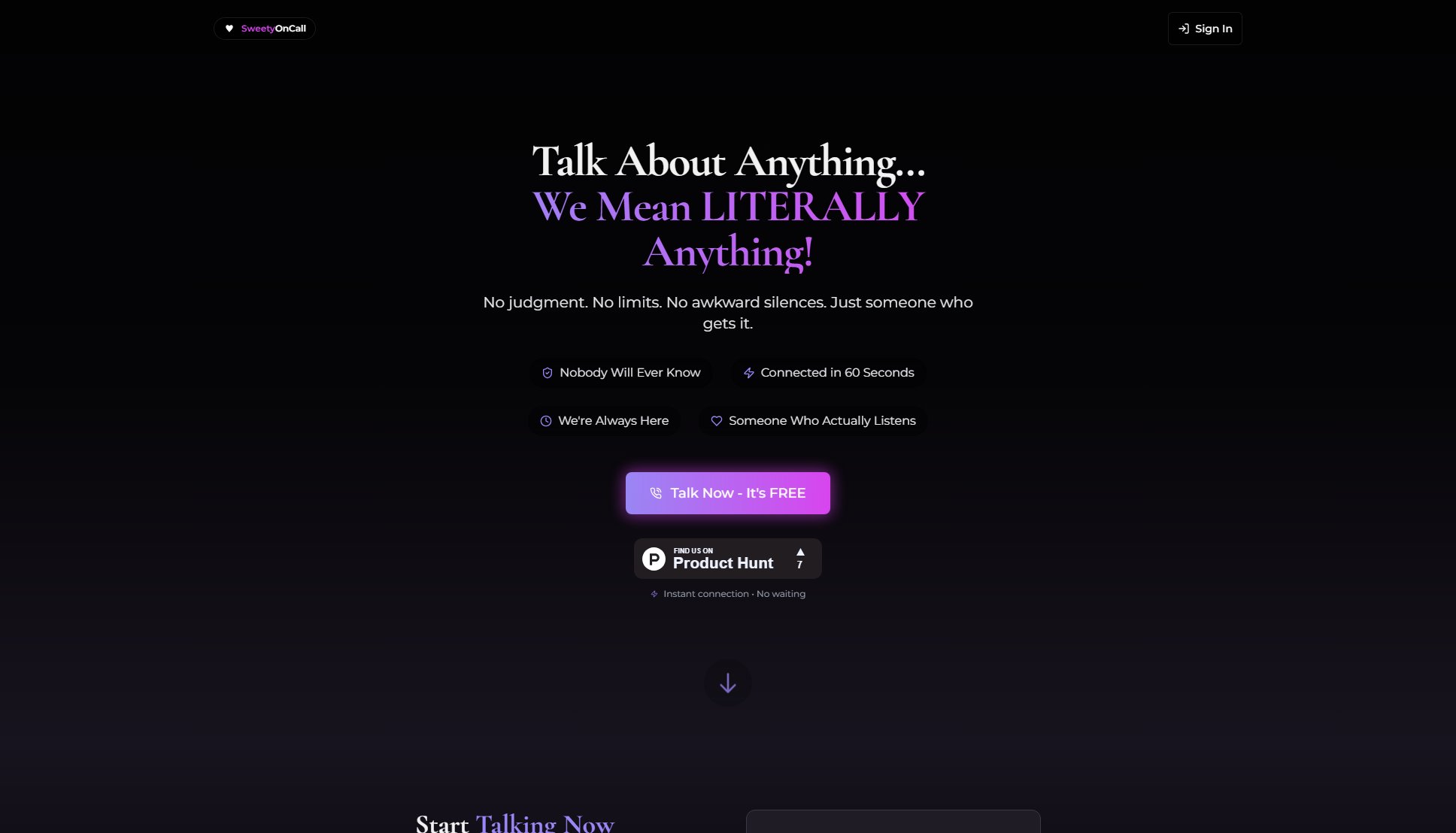 SweetyOnCall SweetyOnCall Interface & Screenshots SweetyOnCall SweetyOnCall Interface & Screenshots