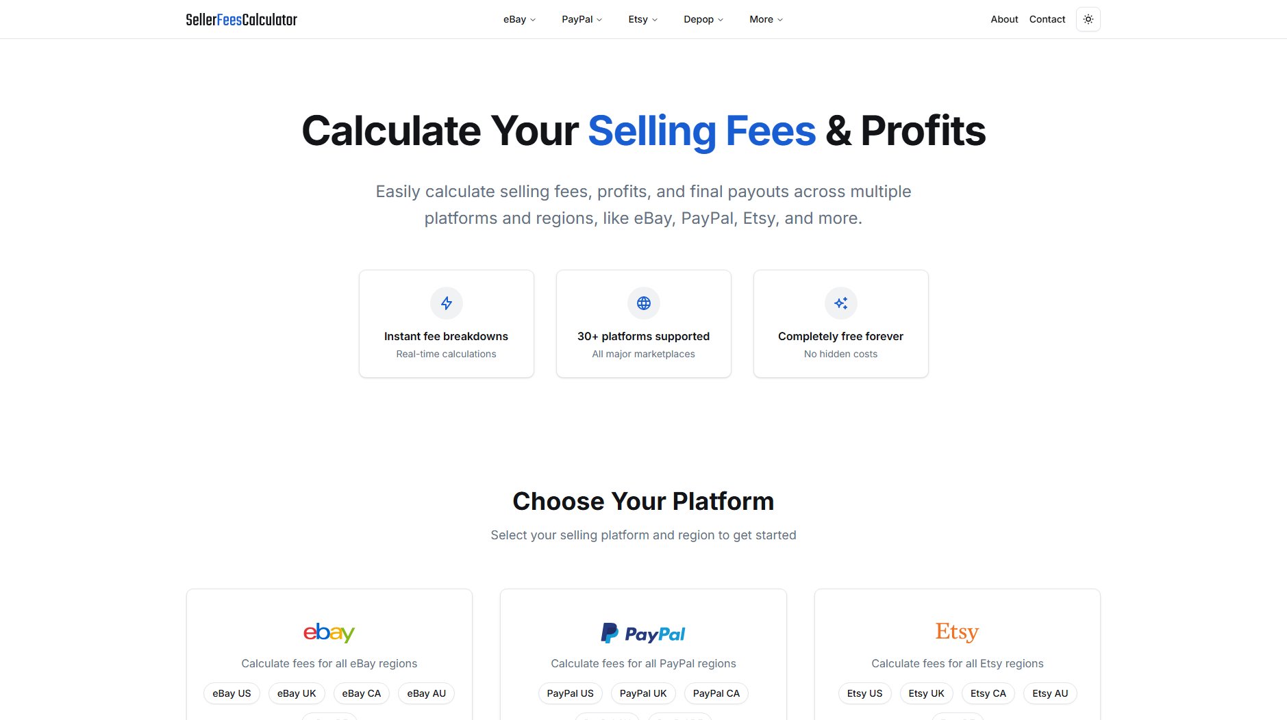 SellerFeesCalculator SellerFeesCalculator Interface & Screenshots SellerFeesCalculator SellerFeesCalculator Interface & Screenshots