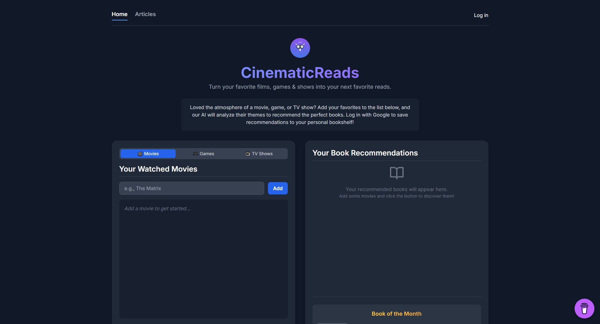 CinematicReads Screenshot CinematicReads Screenshot