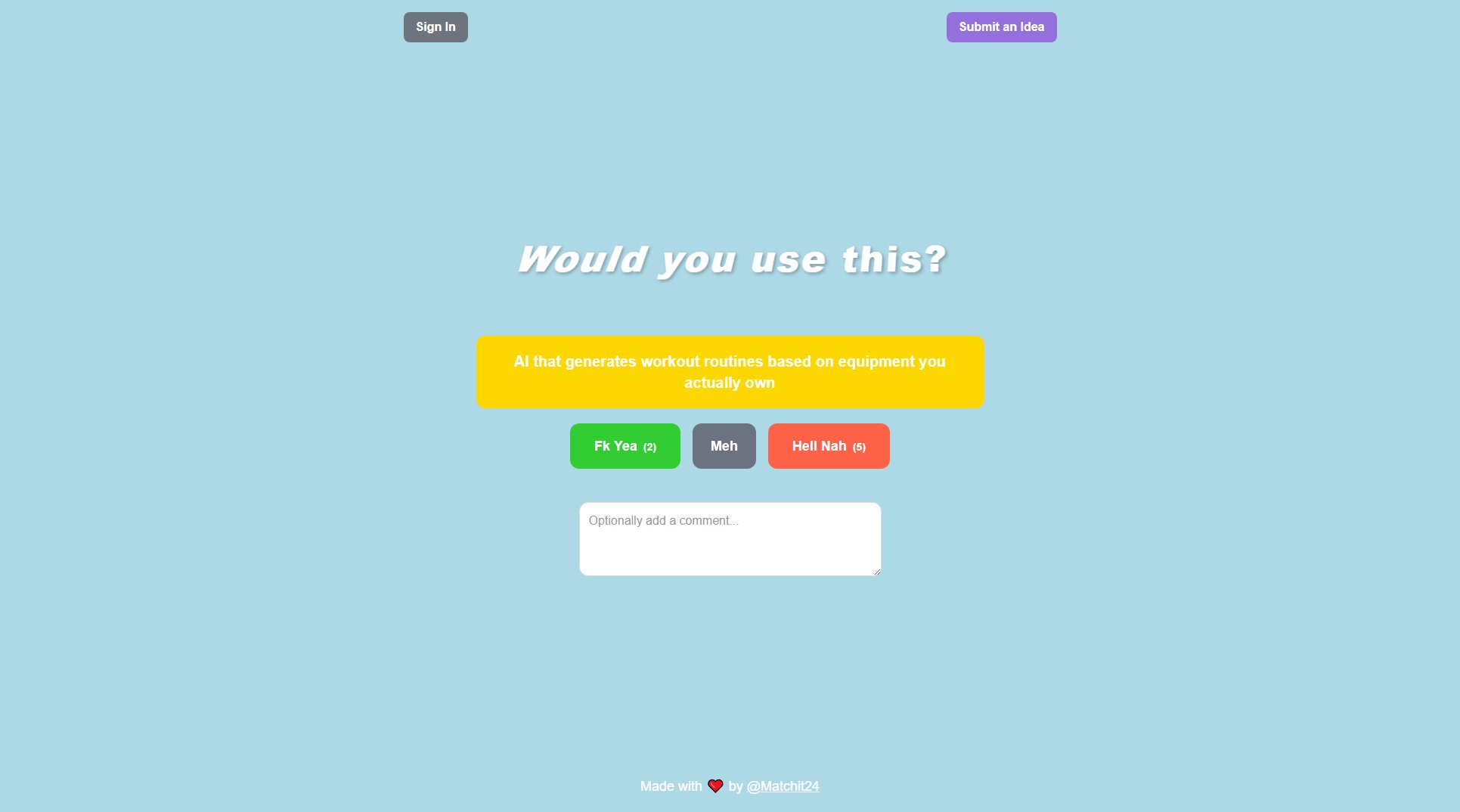 Would you use this? Screenshot Would you use this? Screenshot